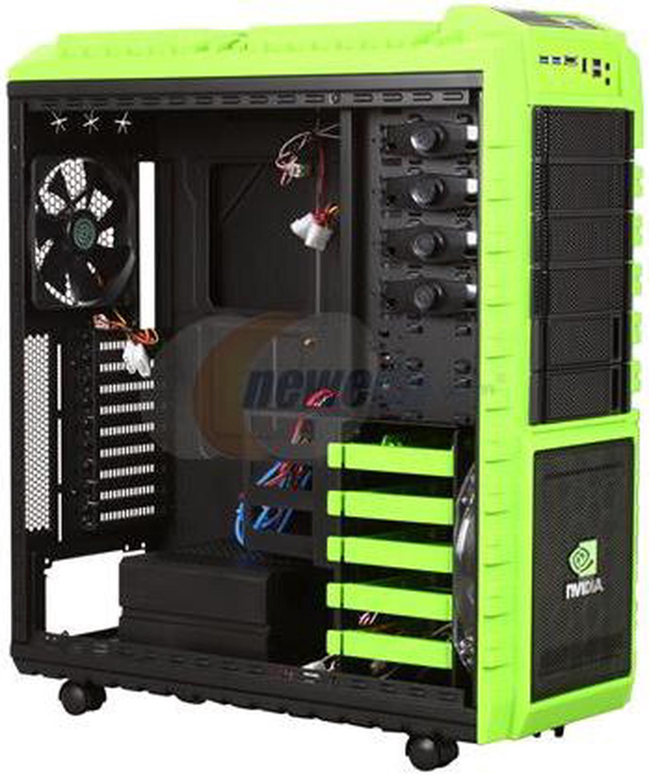 Alt view image 7 of 10 - Cooler Master HAF X nVidia Edition NV-942-KKN1 Green Steel / Plastic ATX Full Tower Computer Case