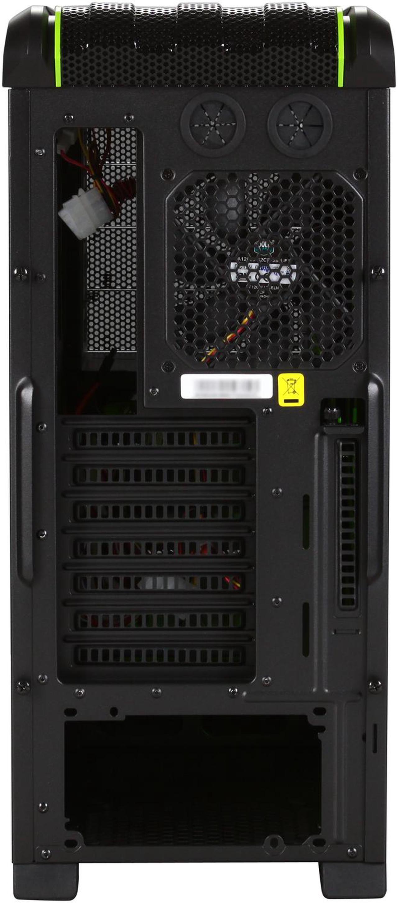 Alt view image 10 of 11 - Cooler Master CM 690 II Advanced nVidia Edition NV-692A-KWN2 Black / Green Steel / Plastic ATX Mid Tower Computer Case