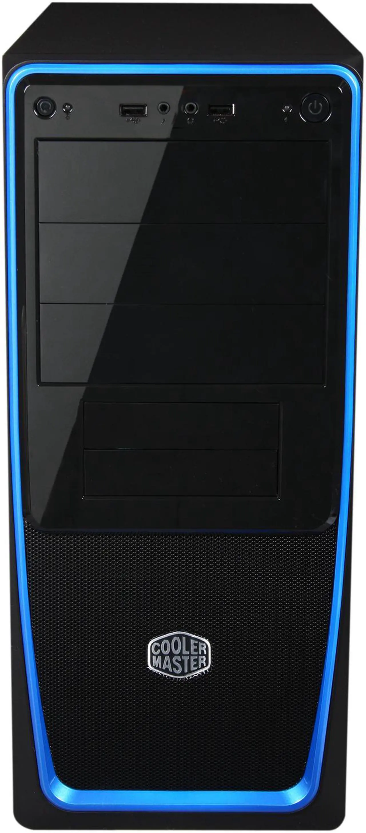 Alt view image 2 of 9 - Cooler Master Elite 311 - Mid Tower Computer Case with Windowed Side Panel and Blue Trim