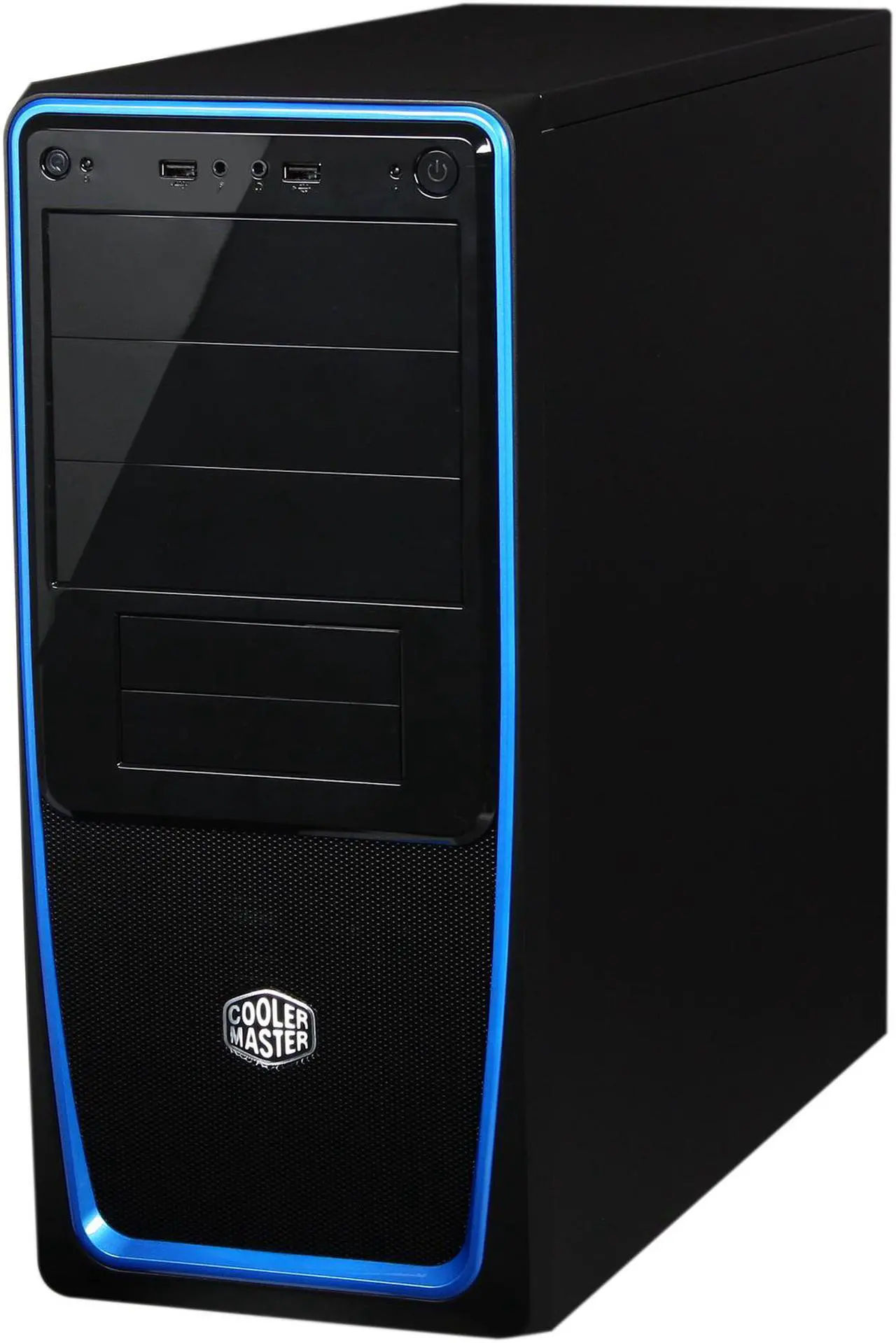 Alt view image 3 of 9 - Cooler Master Elite 311 - Mid Tower Computer Case with Windowed Side Panel and Blue Trim