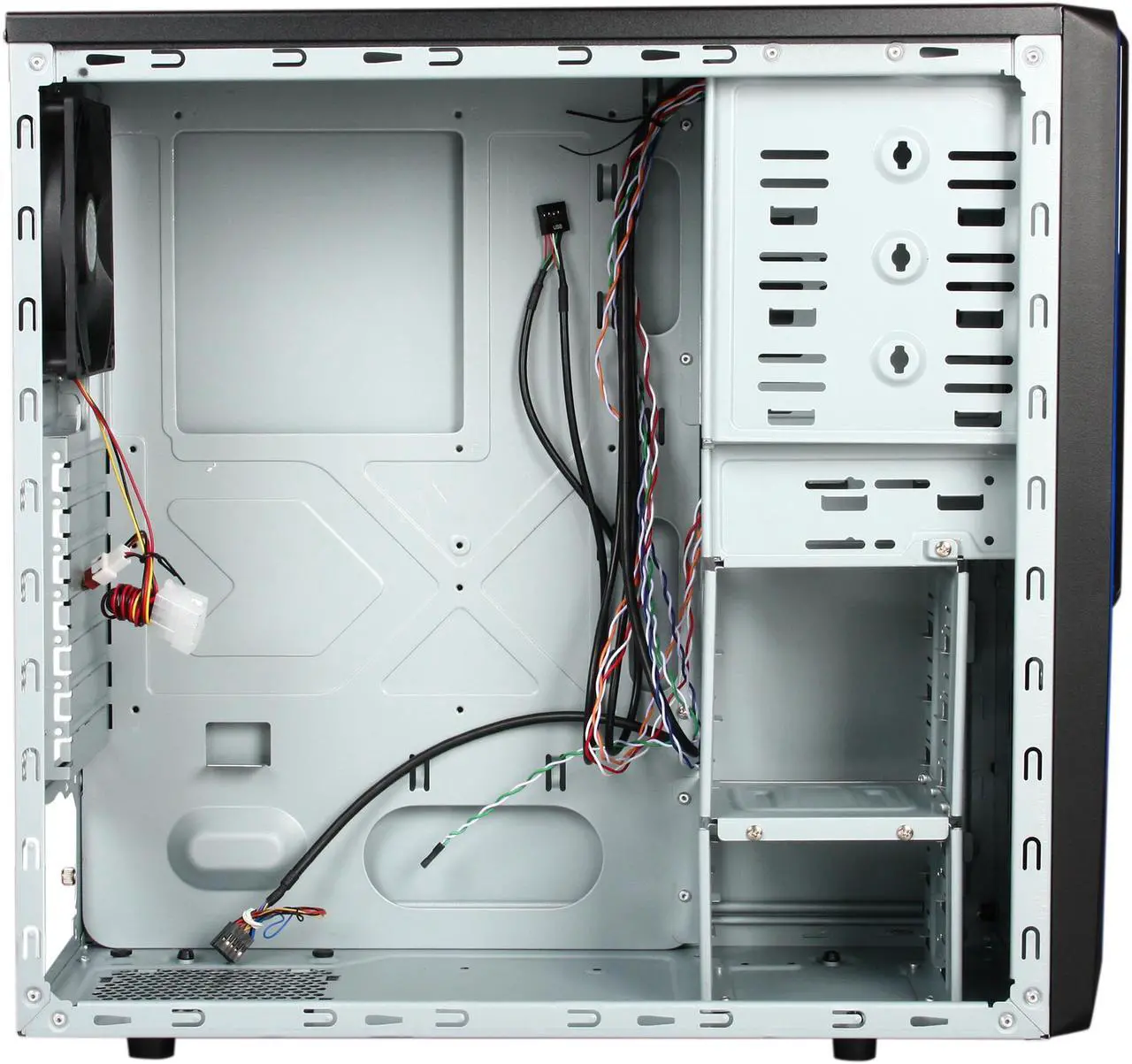 Alt view image 6 of 9 - Cooler Master Elite 311 - Mid Tower Computer Case with Windowed Side Panel and Blue Trim