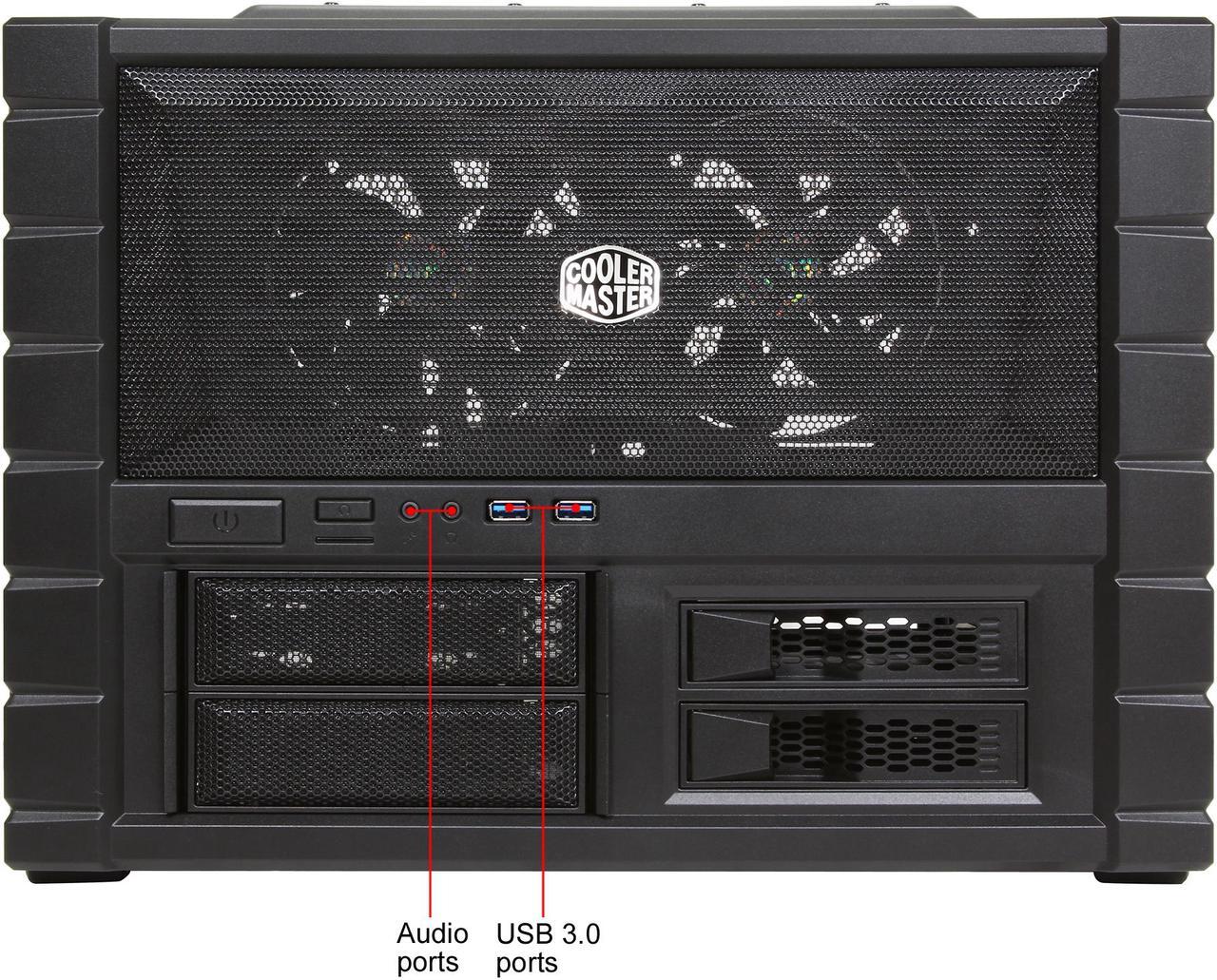 Alt view image 3 of 12 - Cooler Master HAF XB EVO - High Air Flow Test Bench and LAN Box Desktop Computer Case with ATX Motherboard Support