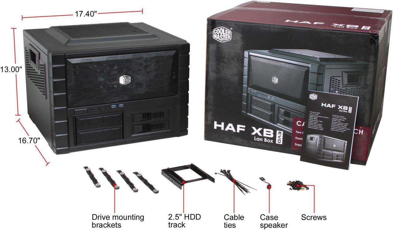 Alt view image 12 of 12 - Cooler Master HAF XB EVO - High Air Flow Test Bench and LAN Box Desktop Computer Case with ATX Motherboard Support