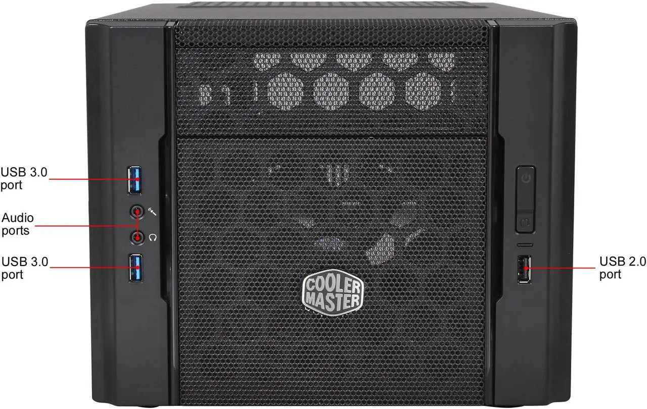 Alt view image 3 of 12 - Cooler Master Elite 130 - Mini-ITX Computer Case with Mesh Front Panel and Water Cooling Support