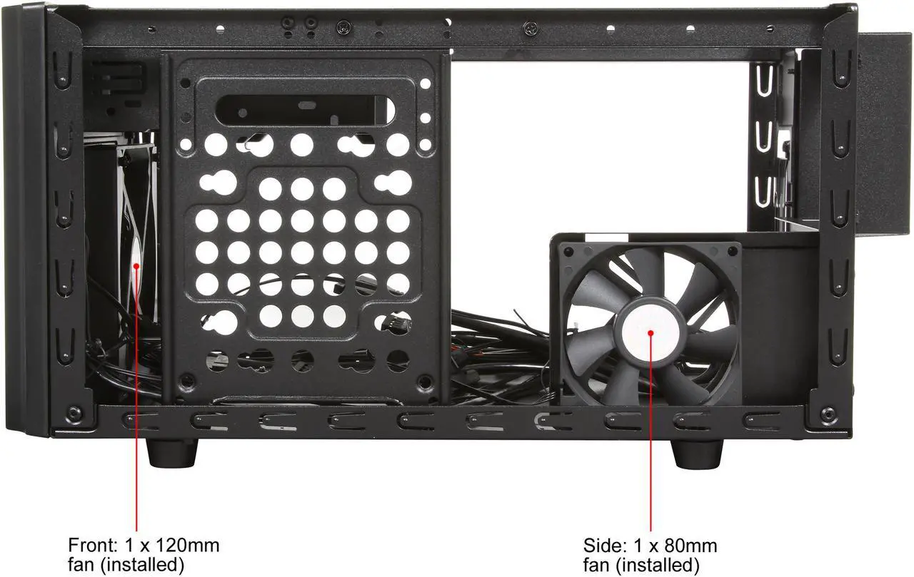 Alt view image 9 of 12 - Cooler Master Elite 130 - Mini-ITX Computer Case with Mesh Front Panel and Water Cooling Support