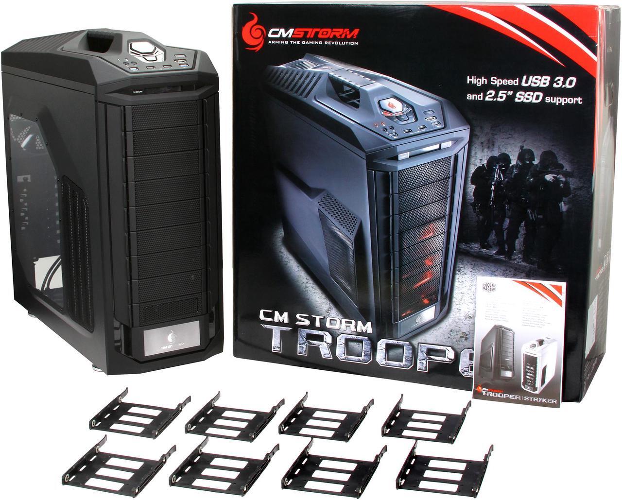 Alt view image 10 of 9 - CM Storm Trooper - Gaming Full Tower Computer Case with Handle and External 2.5" Drive Dock with Side Panel Window