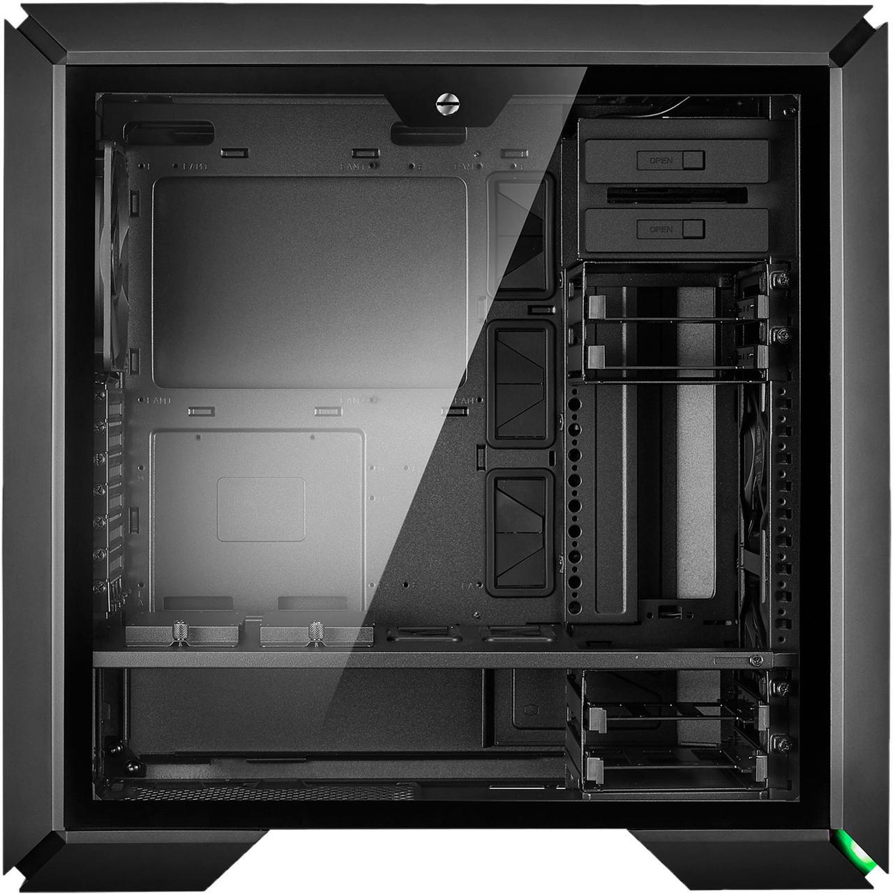 Alt view image 9 of 13 - Cooler Master  MasterCase MC600P ATX-Mid Tower w/FreeForm Modular, Minimal Design, Tempered Glass Side Panel, Front RGB LED Strip, Discreet Air Vents & Cable Management Cover