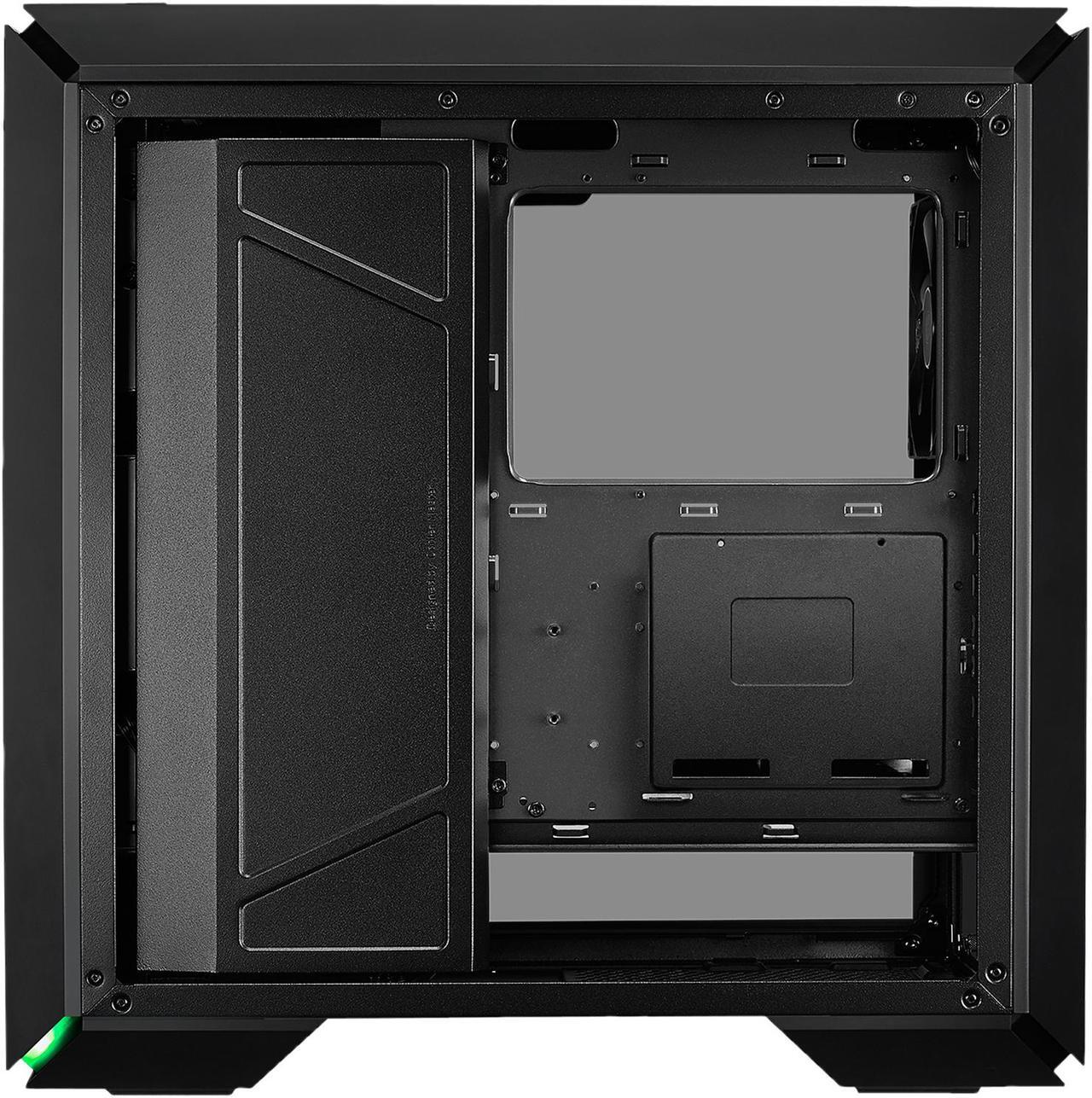Alt view image 10 of 13 - Cooler Master  MasterCase MC600P ATX-Mid Tower w/FreeForm Modular, Minimal Design, Tempered Glass Side Panel, Front RGB LED Strip, Discreet Air Vents & Cable Management Cover