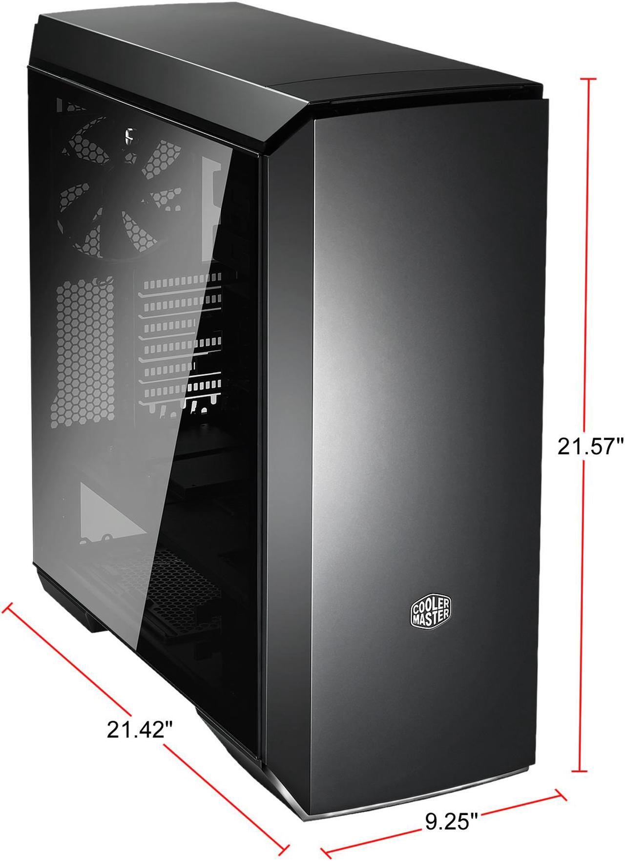 Alt view image 3 of 13 - Cooler Master  MasterCase MC600P ATX-Mid Tower w/FreeForm Modular, Minimal Design, Tempered Glass Side Panel, Front RGB LED Strip, Discreet Air Vents & Cable Management Cover