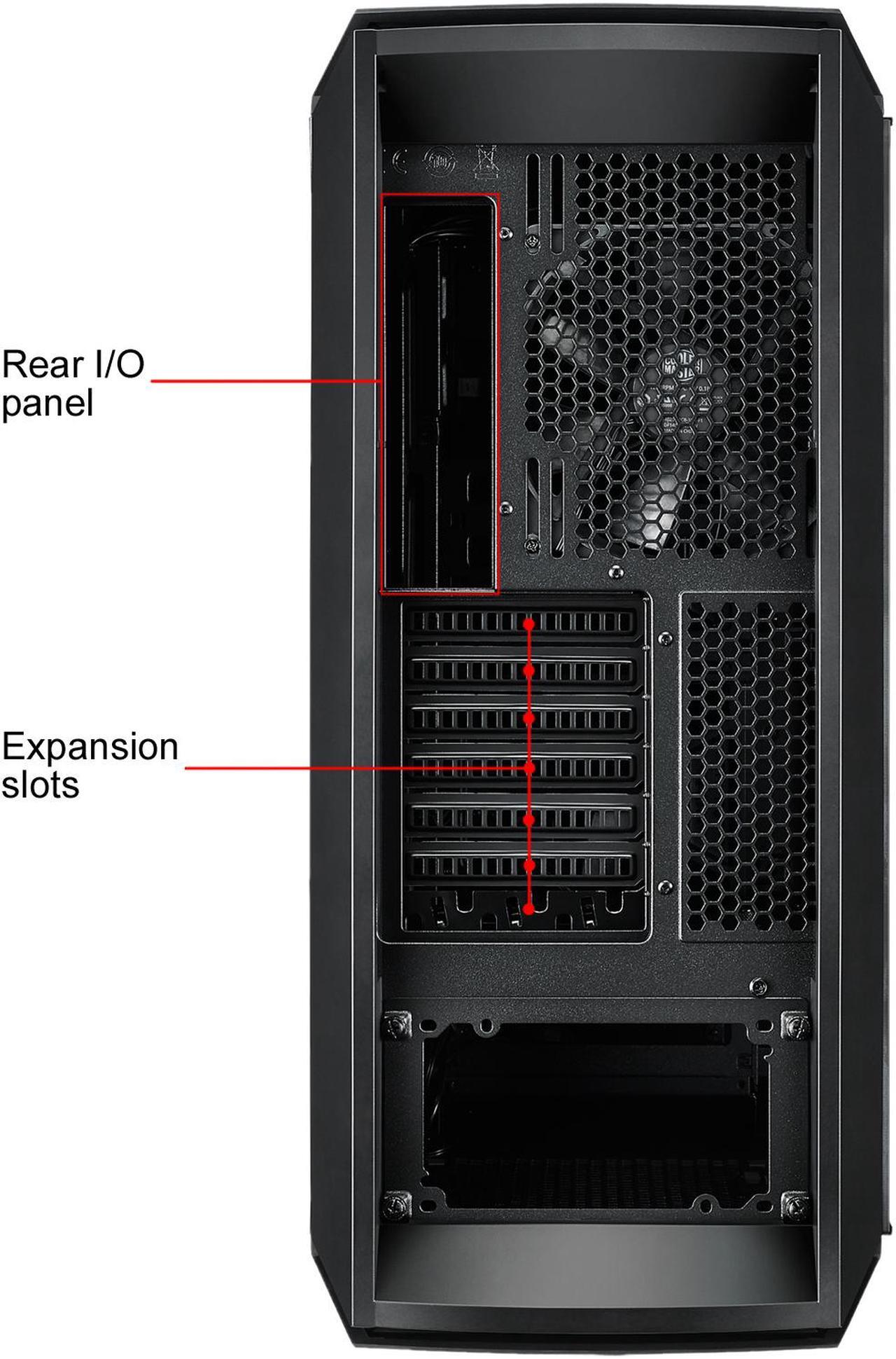 Alt view image 13 of 13 - Cooler Master  MasterCase MC600P ATX-Mid Tower w/FreeForm Modular, Minimal Design, Tempered Glass Side Panel, Front RGB LED Strip, Discreet Air Vents & Cable Management Cover