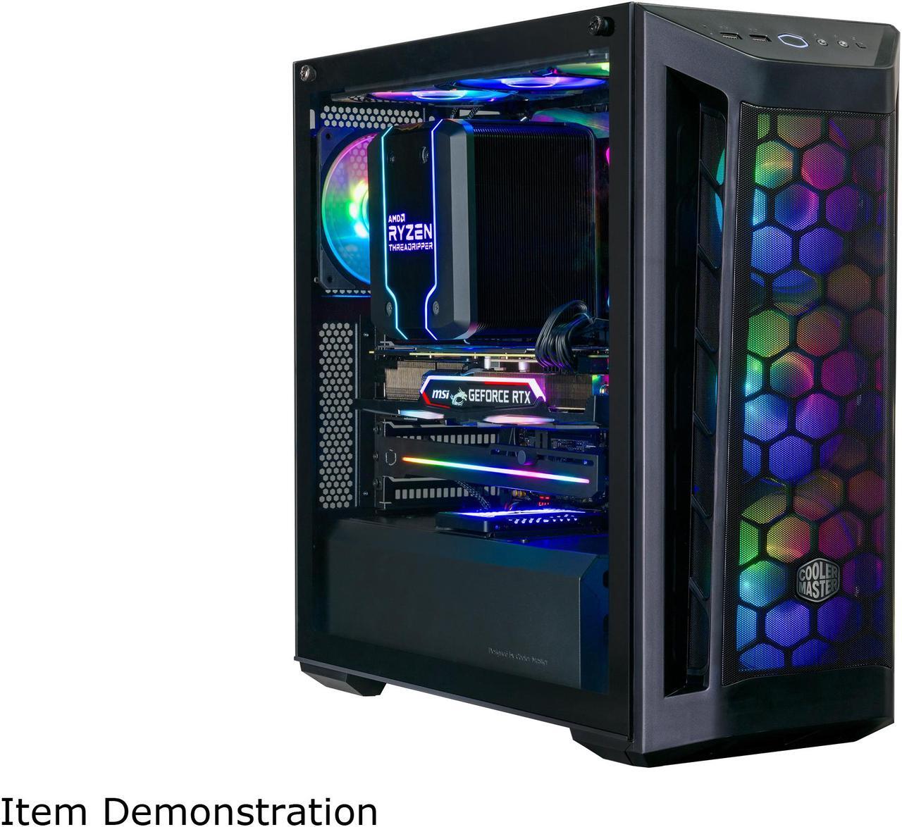 Alt view image 7 of 19 - Cooler Master MasterBox MB511 ARGB ATX Mid-Tower with Fine Mesh Front Panel, Mesh Side Intakes, Tempered Glass, Three 120mm ARGB Lighting Fans - Black