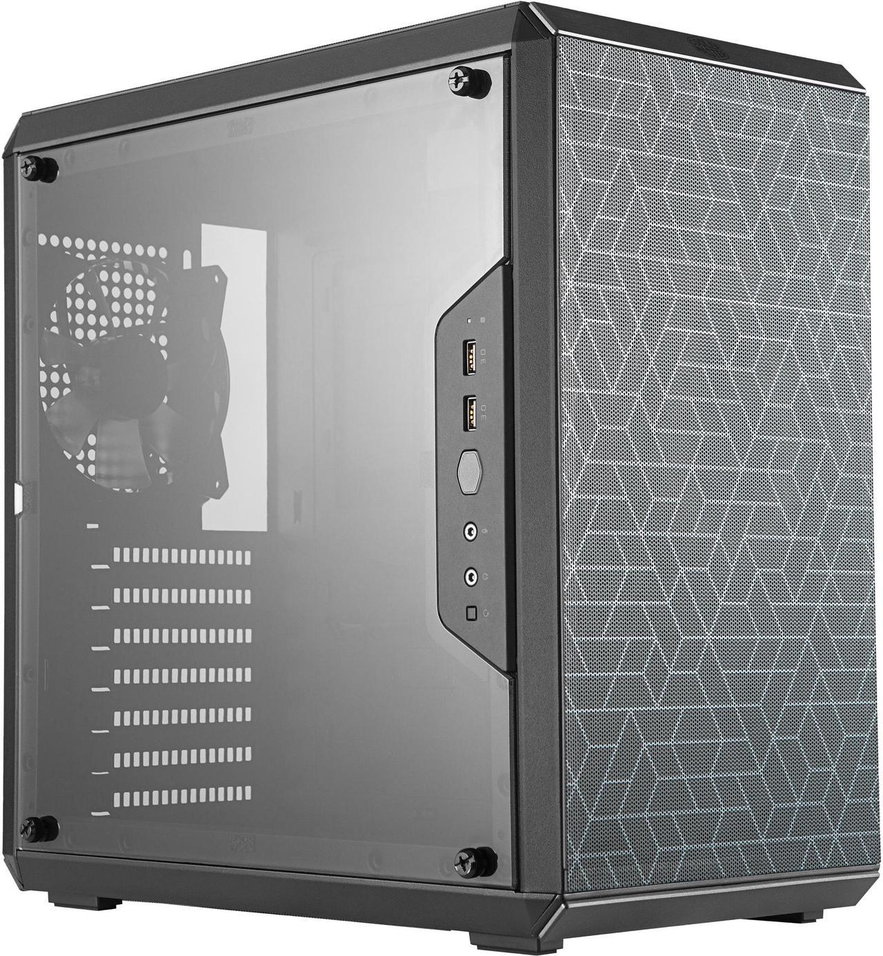 Cooler Master MasterBox Q500L Mid Tower w/ ATX MB Support, Magnetic Dust Filter, Transparent Acrylic Side Panel, Adjustable I/O & Fully Ventilated for Airflow