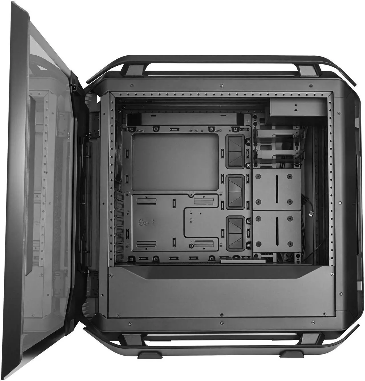 Alt view image 7 of 20 - Cooler Master Cosmos C700P Black Edition E-ATX Full-Tower with Curved Tempered Glass Side Panel, Flexible Interior layout, RGB Lighting control, Type-C port and diverse liquid cooling layout
