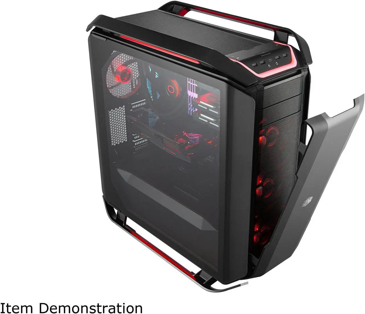 Alt view image 15 of 20 - Cooler Master Cosmos C700P Black Edition E-ATX Full-Tower with Curved Tempered Glass Side Panel, Flexible Interior layout, RGB Lighting control, Type-C port and diverse liquid cooling layout
