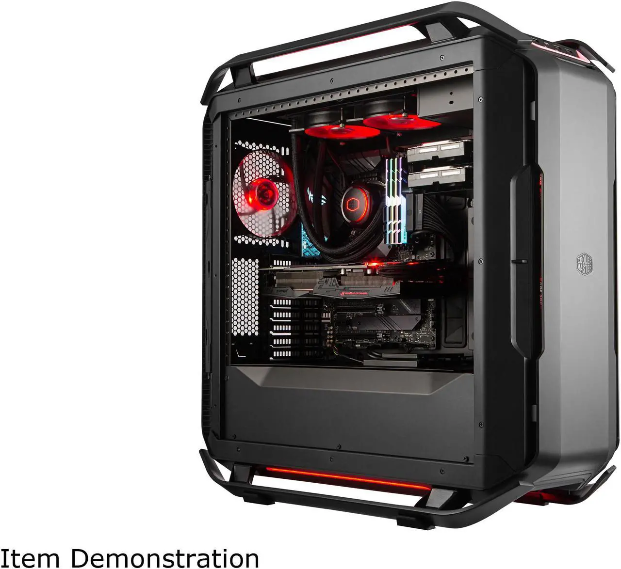 Alt view image 13 of 20 - Cooler Master Cosmos C700P Black Edition E-ATX Full-Tower with Curved Tempered Glass Side Panel, Flexible Interior layout, RGB Lighting control, Type-C port and diverse liquid cooling layout