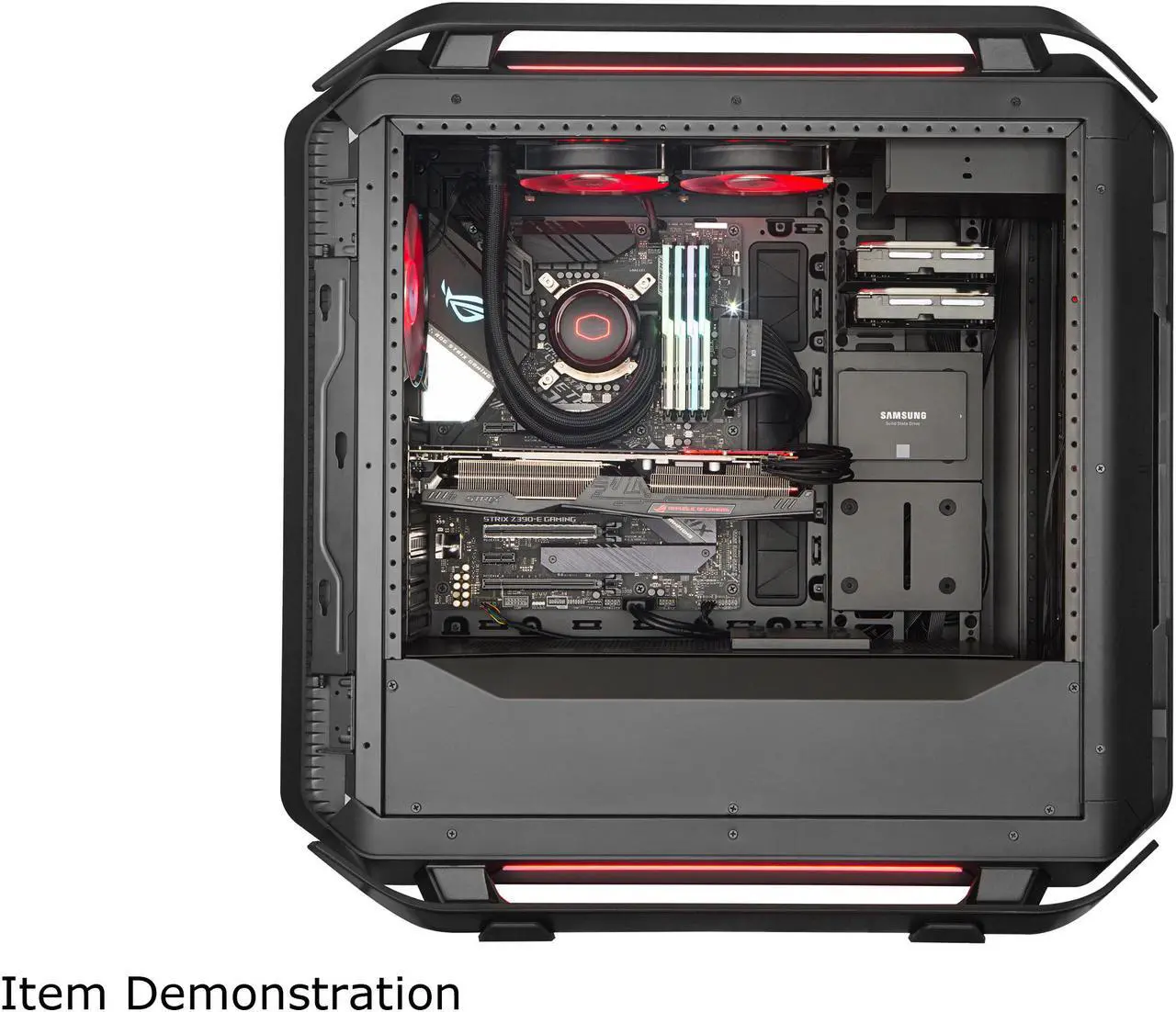Alt view image 14 of 20 - Cooler Master Cosmos C700P Black Edition E-ATX Full-Tower with Curved Tempered Glass Side Panel, Flexible Interior layout, RGB Lighting control, Type-C port and diverse liquid cooling layout