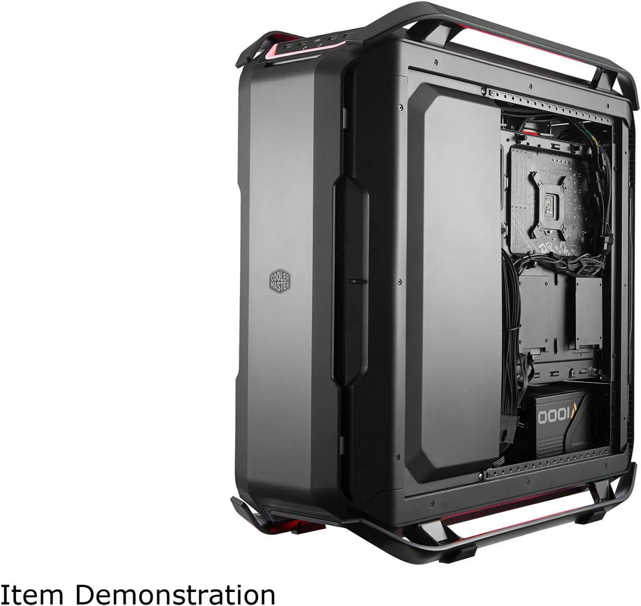 Alt view image 11 of 20 - Cooler Master Cosmos C700P Black Edition E-ATX Full-Tower with Curved Tempered Glass Side Panel, Flexible Interior layout, RGB Lighting control, Type-C port and diverse liquid cooling layout
