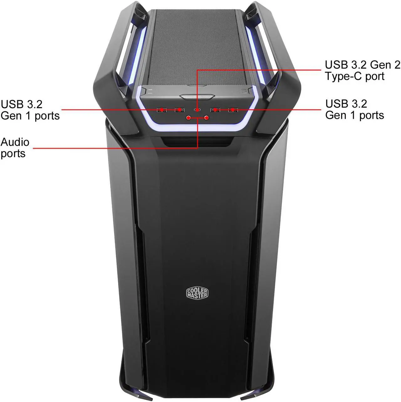 Alt view image 19 of 20 - Cooler Master Cosmos C700P Black Edition E-ATX Full-Tower with Curved Tempered Glass Side Panel, Flexible Interior layout, RGB Lighting control, Type-C port and diverse liquid cooling layout