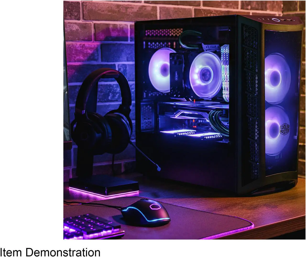 Alt view image 14 of 19 - Cooler Master MasterBox MB320L ARGB Micro-ATX Mini Tower with DarkMirror Front Panel, Mesh Intake Vents, Tempered Glass Side Panel, ARGB Controller, Dual ARGB Lighting Fans - Black
