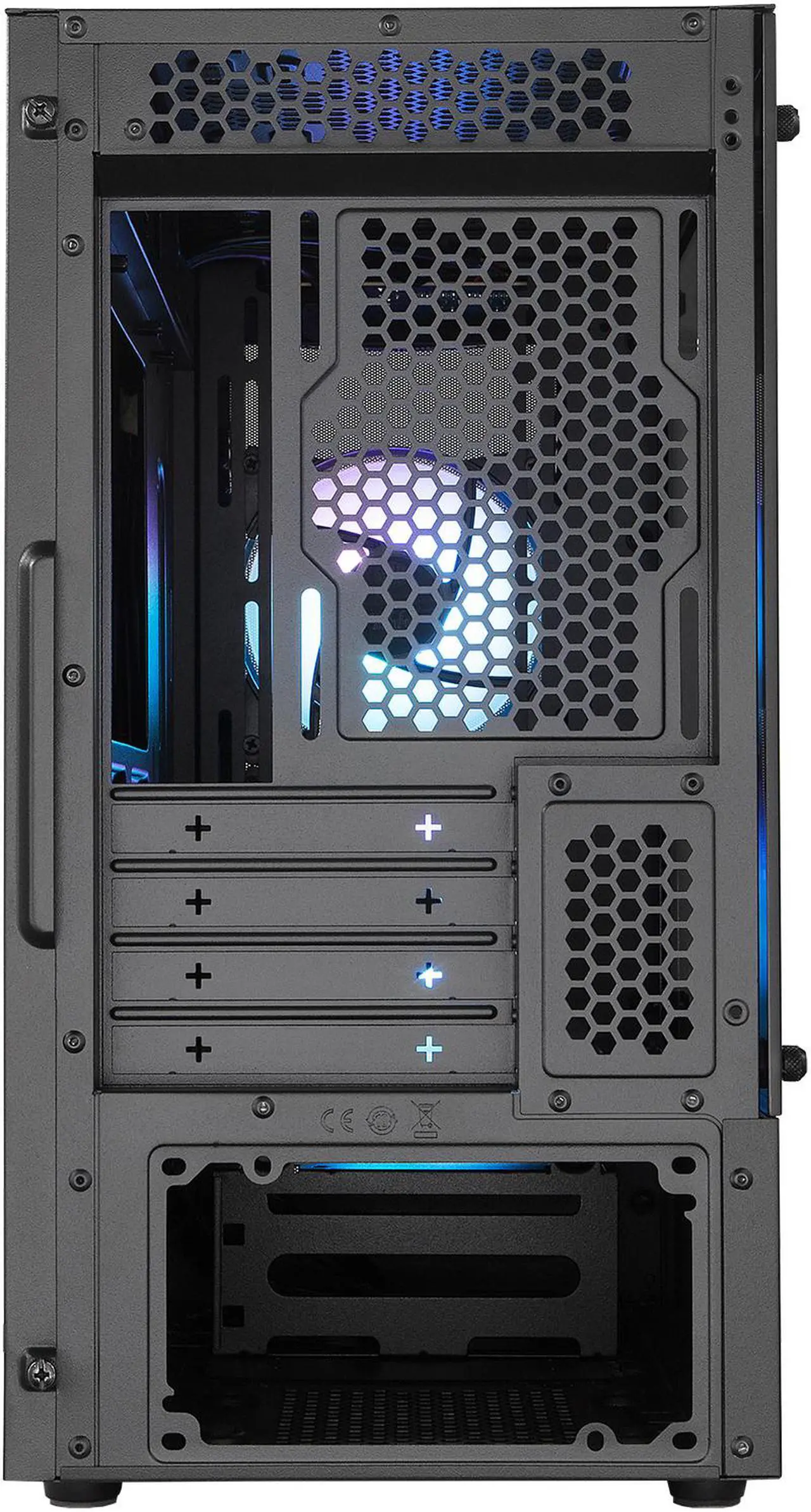 Alt view image 6 of 19 - Cooler Master MasterBox MB320L ARGB Micro-ATX Mini Tower with DarkMirror Front Panel, Mesh Intake Vents, Tempered Glass Side Panel, ARGB Controller, Dual ARGB Lighting Fans - Black