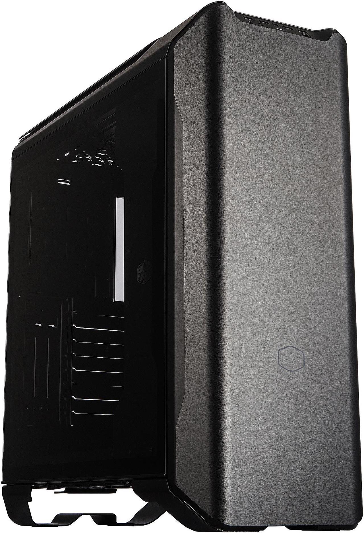 Cooler Master MasterCase SL600M Black Edition ATX Mid-Tower with Aluminum Panels, Vertical Chimney Layout, Type-C I/O Panel, Noise Reduction & Top Air Vents