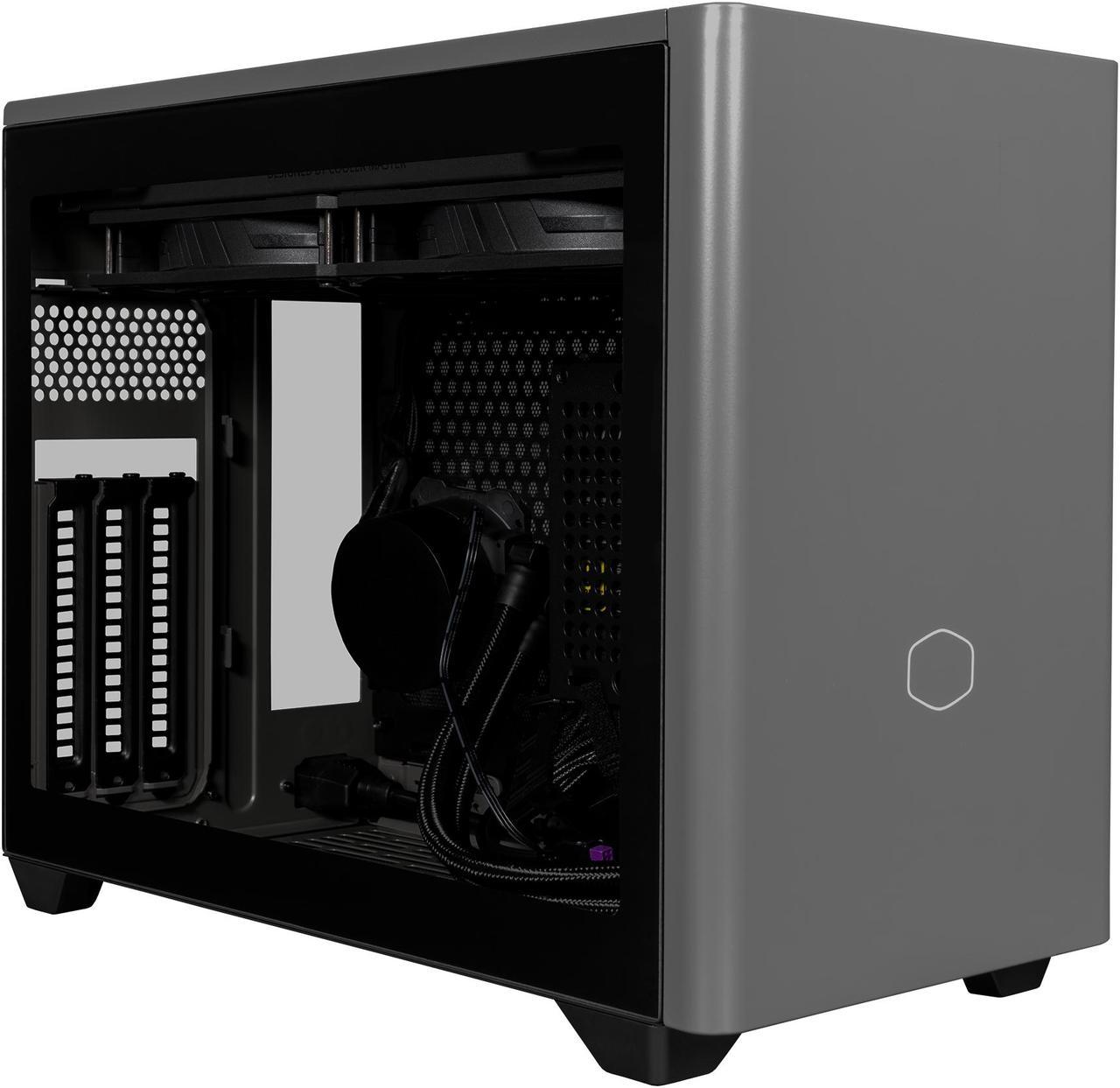 Cooler Master NR200P MAX V2 Small Form Factor with Custom 280mm AIO, 850W SFX Gold PSU, Premium PCIe Gen4 Riser, Tempered Glass or Vented Panel Option