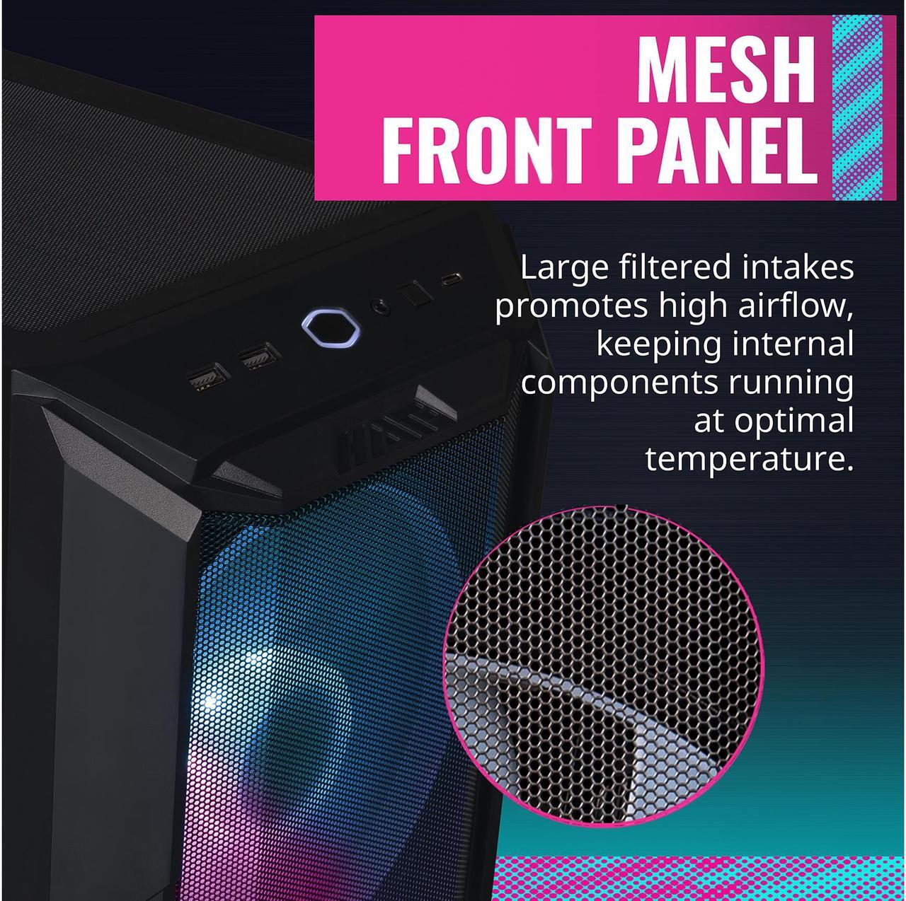 Alt view image 10 of 16 - Cooler Master HAF 500 H500-KGNN-S00 Black Steel / Plastic / Tempered Glass ATX Mid Tower Computer Case