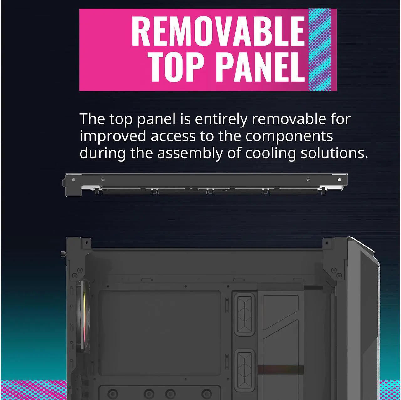 Alt view image 12 of 16 - Cooler Master HAF 500 H500-KGNN-S00 Black Steel / Plastic / Tempered Glass ATX Mid Tower Computer Case