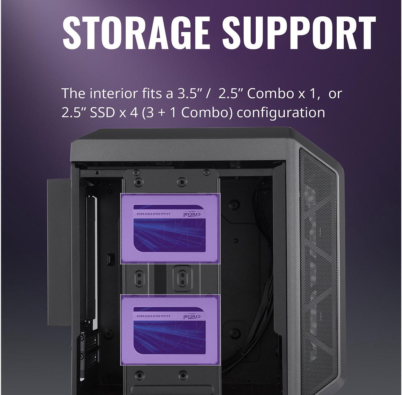 Alt view image 17 of 18 - Cooler Master MasterCase H100 ARGB - Mini-ITX PC Case with High-Volume Airflow, Compact Fine Mesh Chassis, Flexible Hardware Capacity