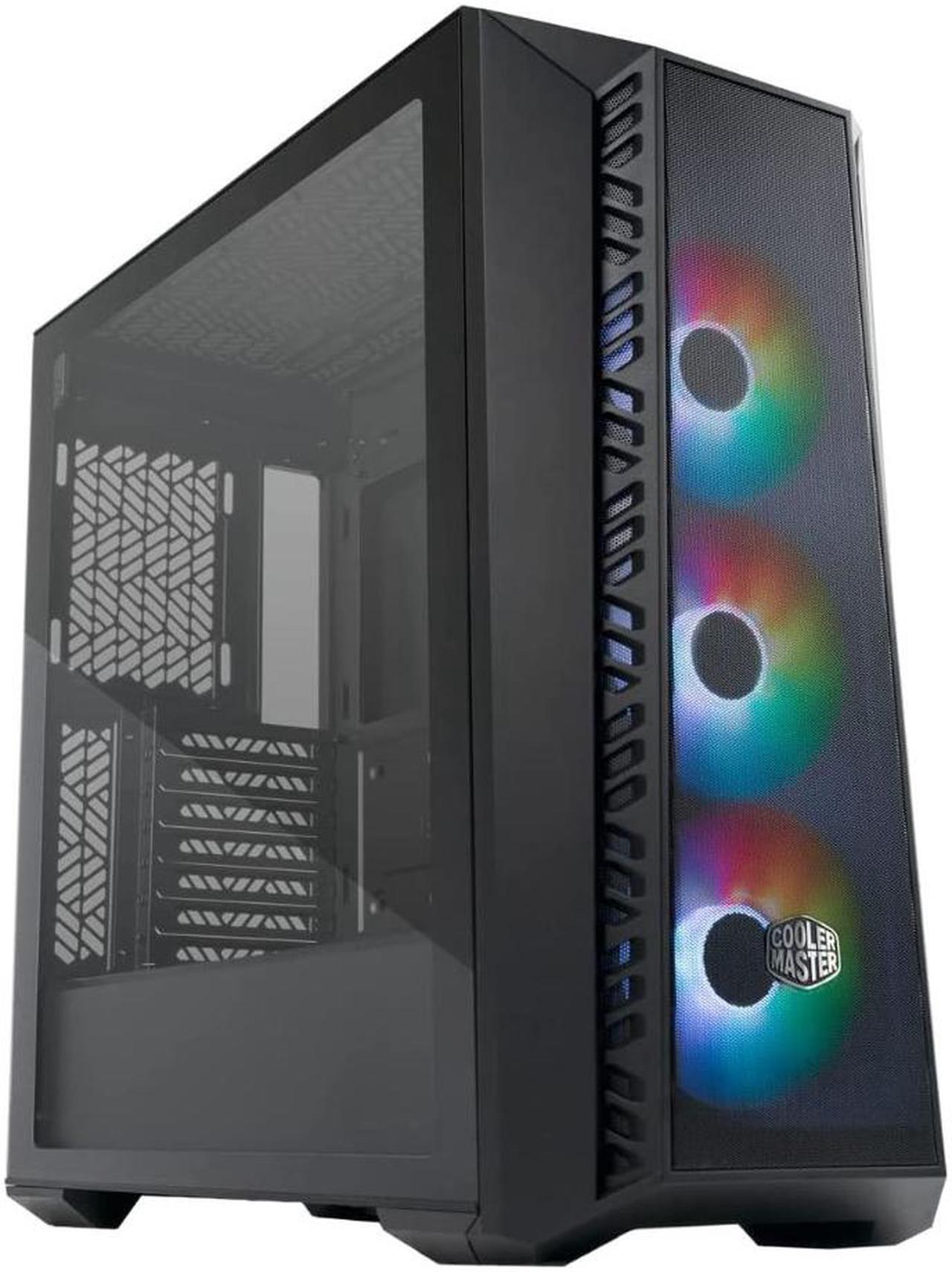 Main image of Cooler Master MasterBox 520 Mesh Black Edition Airflow ATX Mid-Tower, Mesh Front Panel, Tempered Glass Panel , E-ATX*(*up to 12”x 10.7”, USB 3.2 Gen2 Type-C