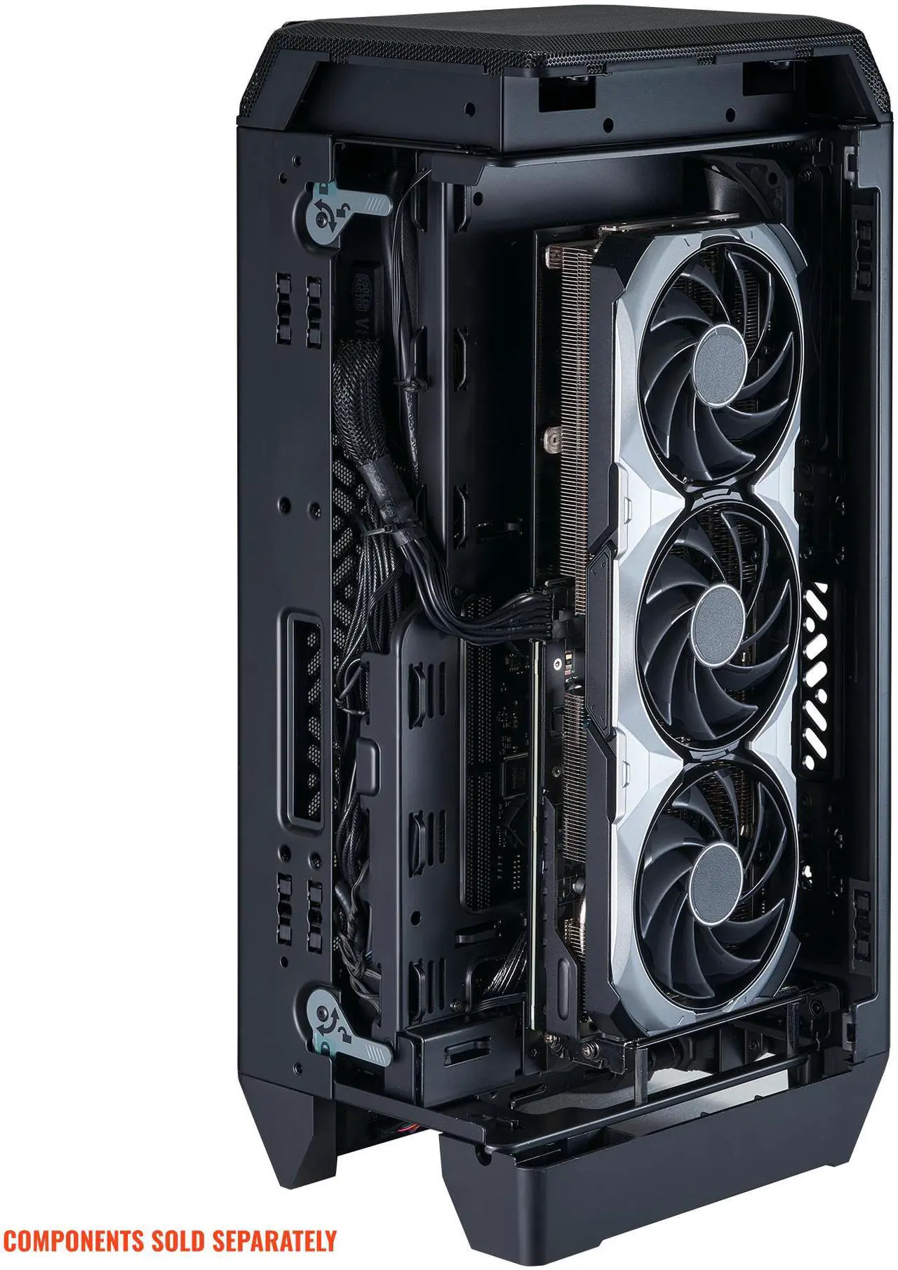 Alt view image 5 of 6 - Cooler Master NCORE 100 Air Mini-ITX PC Tower Case, Anodized Aluminum, 3 Slot Horizontal GPU Mount, Compatible RX 7900 XTX|RTX 4090, Compatible SFX PSU | Air Cooler Up To 70 mm, USB Type C