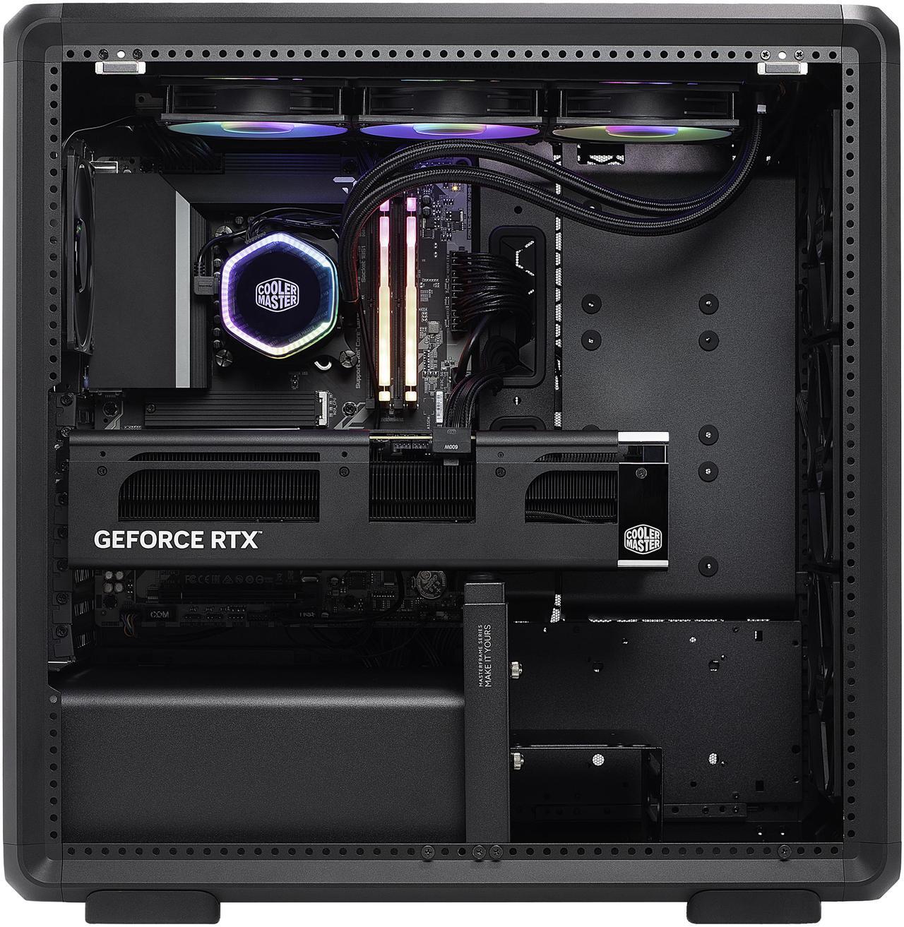 Alt view image 3 of 6 - Cooler Master MasterFrame 600 FreeForm FineMesh Airflow ATX Mid-Tower Case, Aluminum Frame, Magnetic Side Panels, Customizable Internal, 410mm GPU Max, 420mm AIO Max, Type C, Tempered Glass