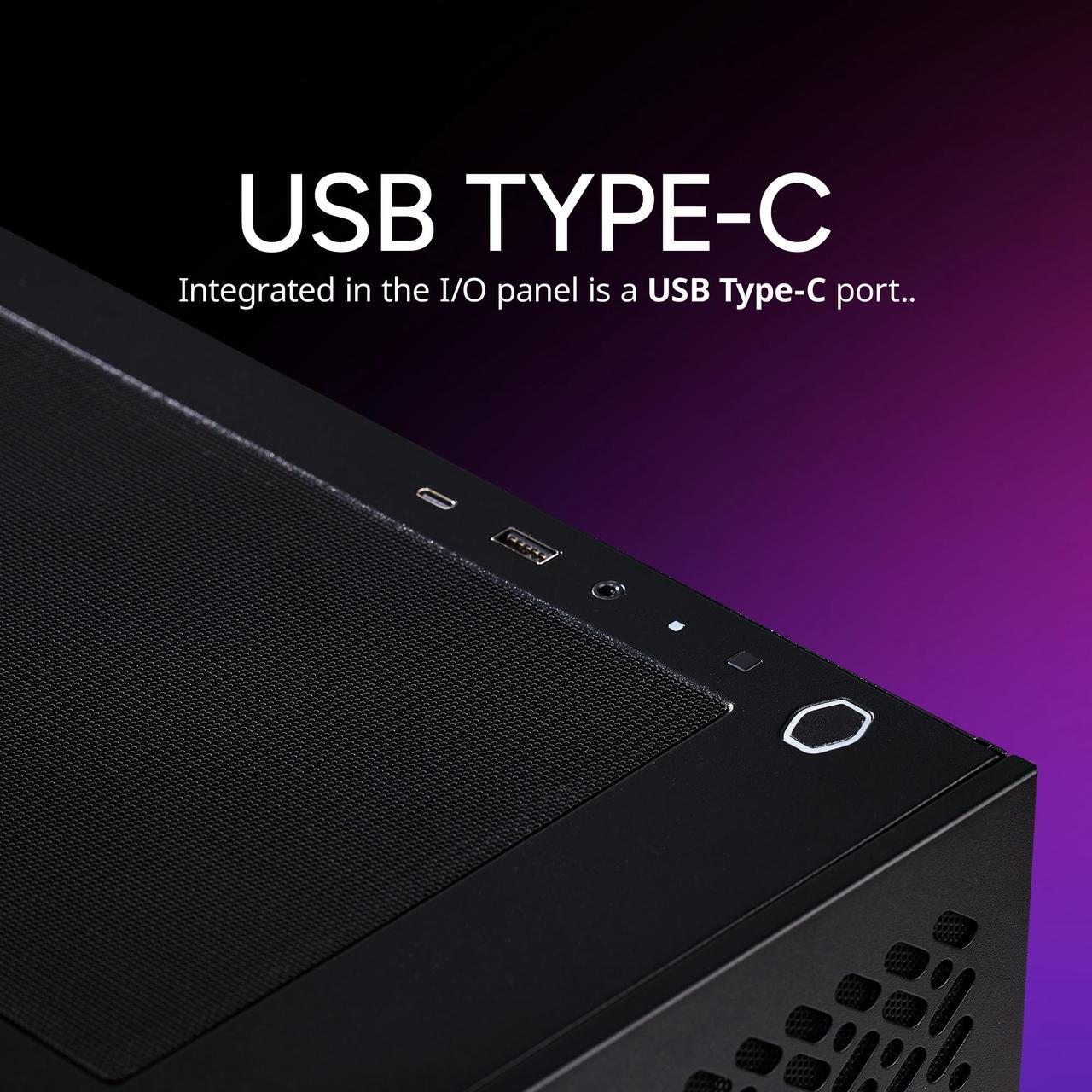 Alt view image 8 of 13 - Cooler Master Elite 302 Micro-ATX High Airflow Minimalist PC Case, 365mm GPU Max, 280mm AIO Max, Type C, Tempered Glass, Triple 120mm aRGB PWM Fan, Intakes Grill, Breathable PSU Shroud