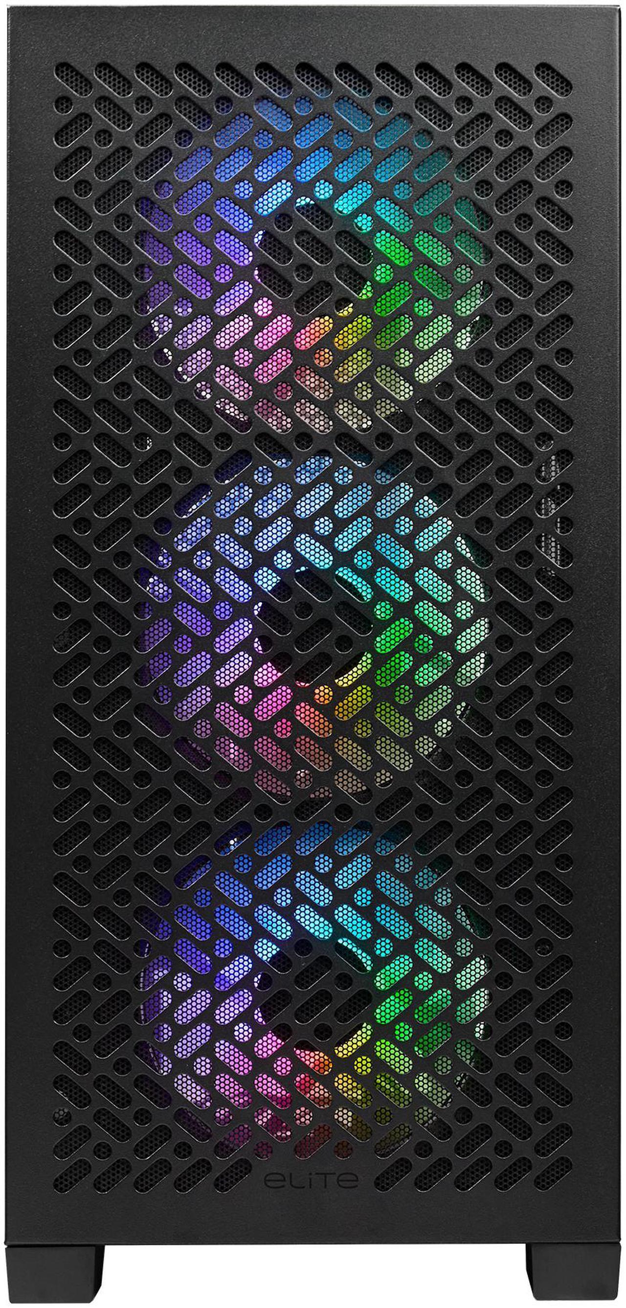 Alt view image 10 of 13 - Cooler Master Elite 302 Micro-ATX High Airflow Minimalist PC Case, 365mm GPU Max, 280mm AIO Max, Type C, Tempered Glass, Triple 120mm aRGB PWM Fan, Intakes Grill, Breathable PSU Shroud