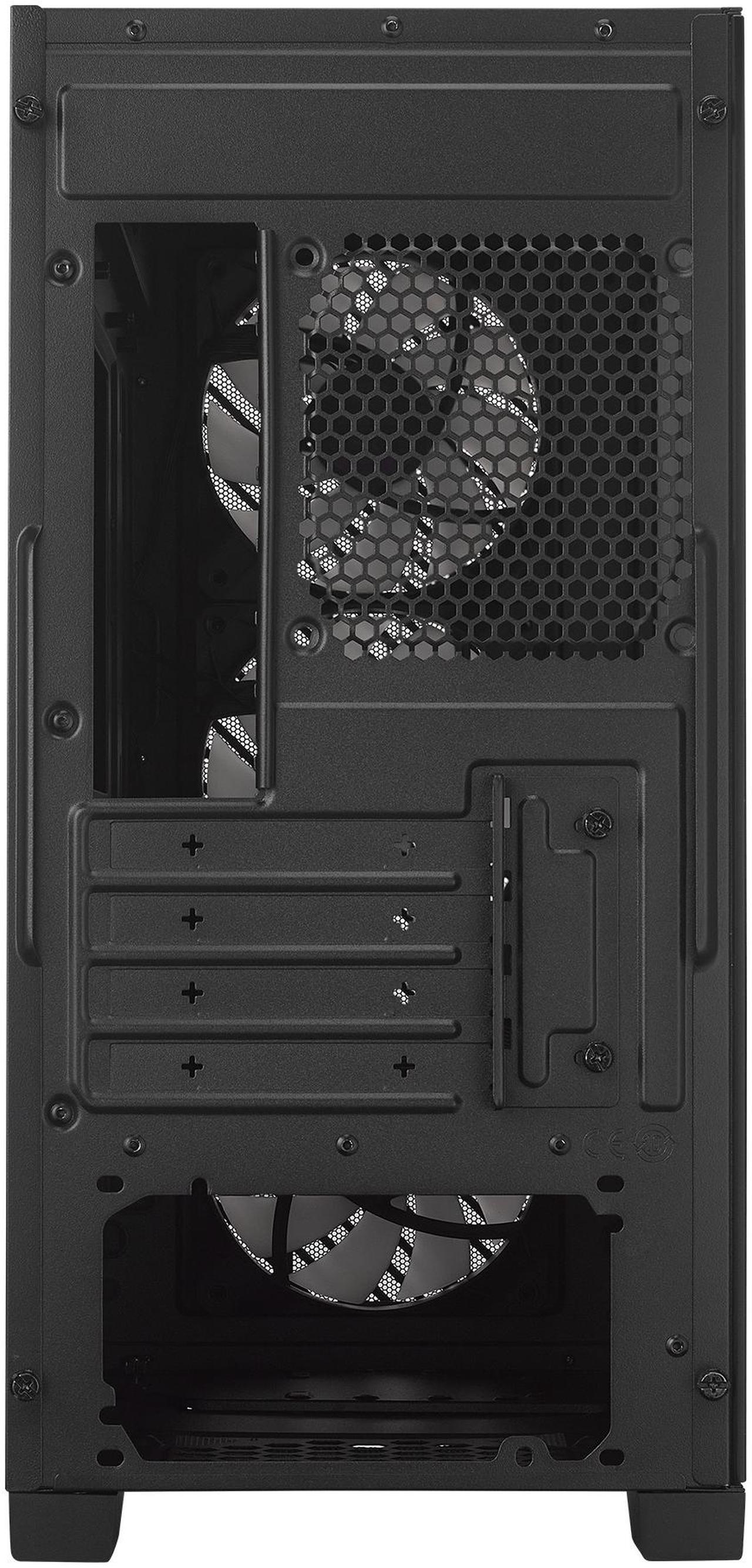 Alt view image 12 of 13 - Cooler Master Elite 302 Micro-ATX High Airflow Minimalist PC Case, 365mm GPU Max, 280mm AIO Max, Type C, Tempered Glass, Triple 120mm aRGB PWM Fan, Intakes Grill, Breathable PSU Shroud