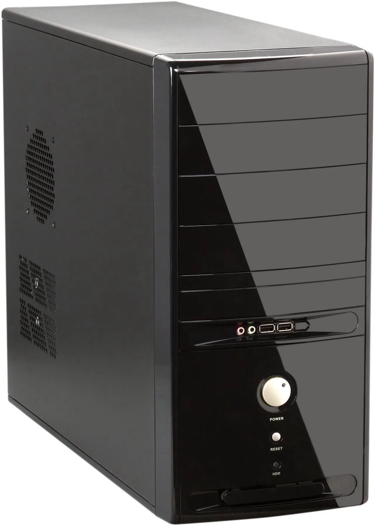 Main image of HEC 6C28BBX585 Black Steel ATX Mid Tower Computer Case 585W Power Supply