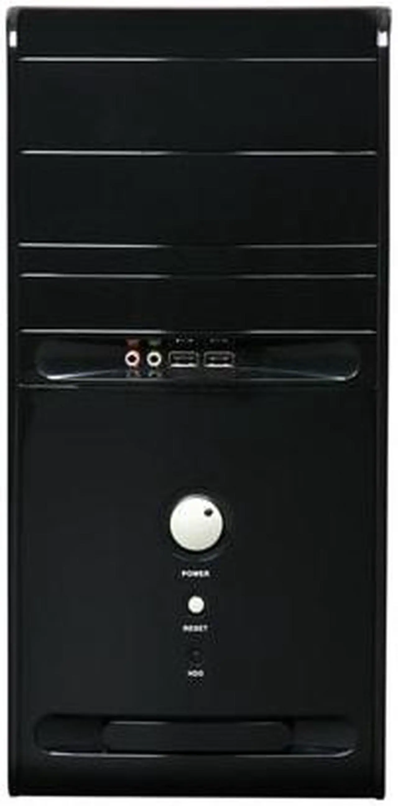 Alt view image 2 of 9 - HEC 6K28BBX585 Black 0.8mm SECC Steel Micro ATX Mini Tower Computer Case 585W Power Supply