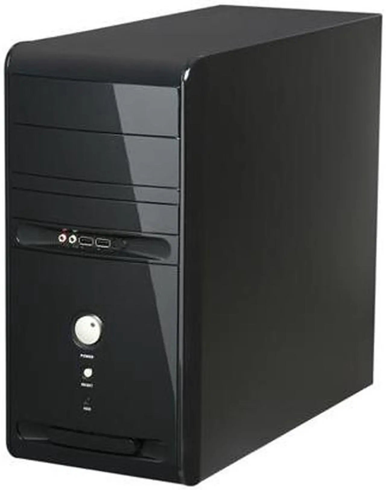 Alt view image 3 of 9 - HEC 6K28BBX585 Black 0.8mm SECC Steel Micro ATX Mini Tower Computer Case 585W Power Supply