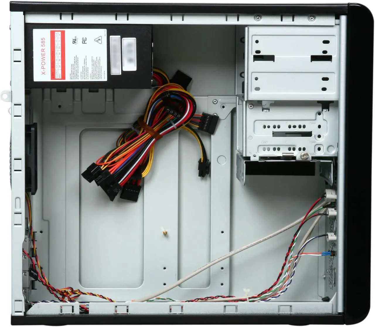 Alt view image 6 of 9 - HEC 6K28BBX585 Black 0.8mm SECC Steel Micro ATX Mini Tower Computer Case 585W Power Supply