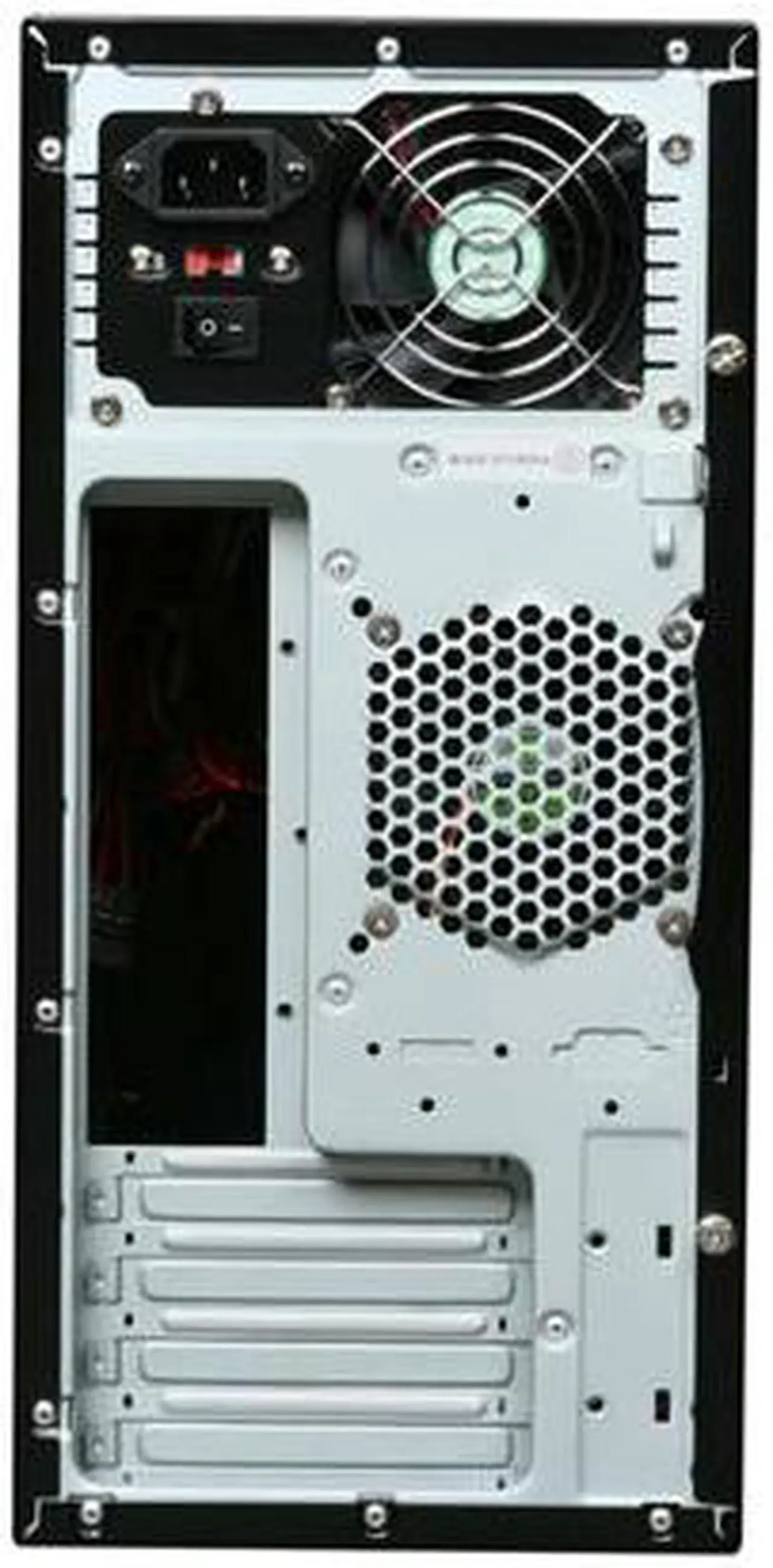 Alt view image 8 of 9 - HEC 6K28BBX585 Black 0.8mm SECC Steel Micro ATX Mini Tower Computer Case 585W Power Supply