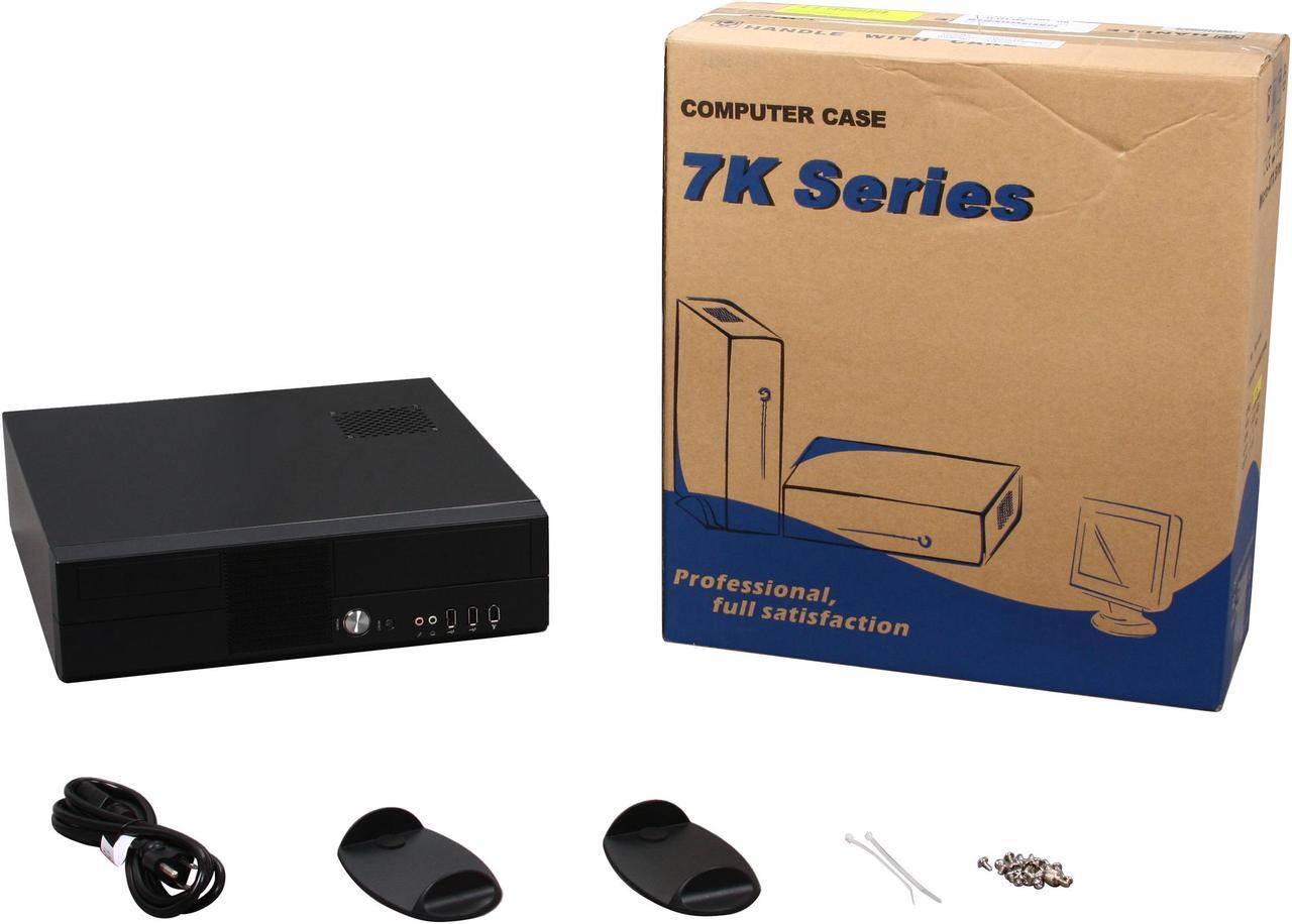 Alt view image 8 of 8 - hec Black 0.7mm Thickness SECC Steel 7K09BBA30FNRX Micro ATX Media Center 300W Power Supply / HTPC Case
