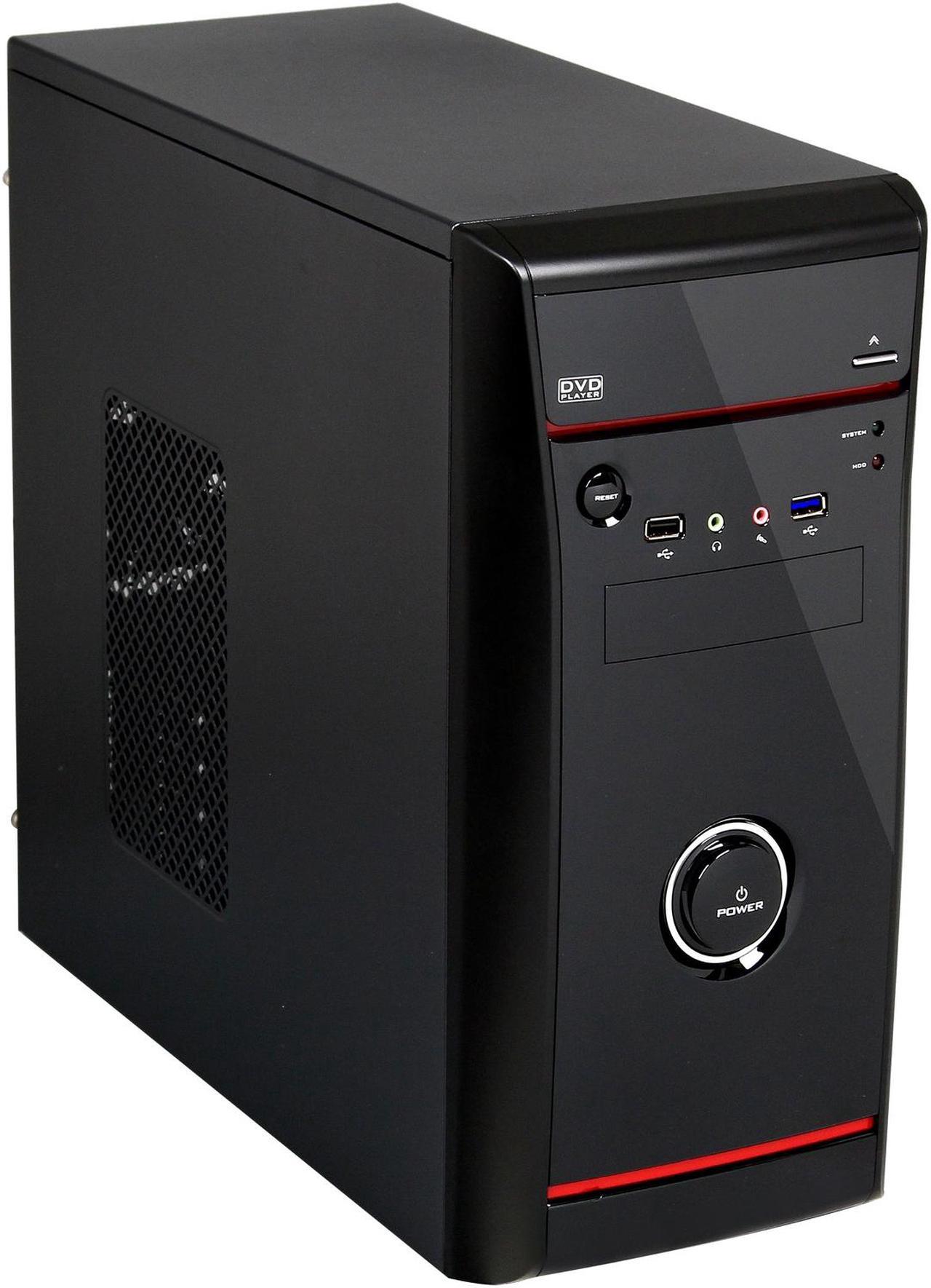 HEC Vigilance-CIA Black 0.5 mm Thickness SGCC Micro ATX Mini Tower Computer Case with 8cm Fan, 1x USB3.0 and HD Audio