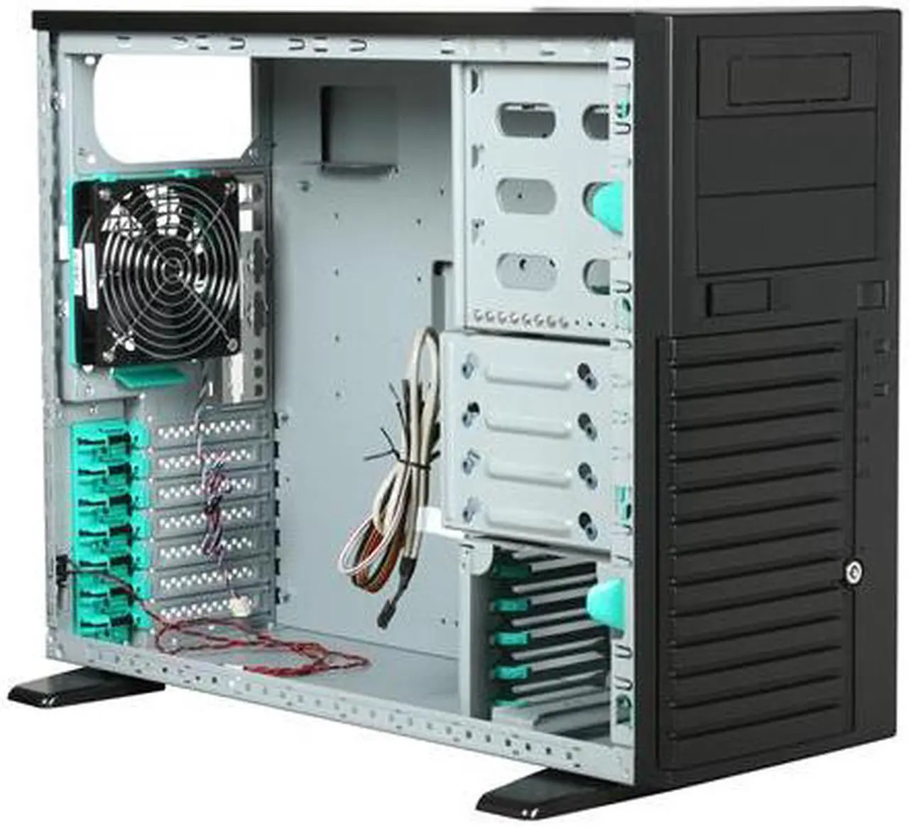Alt view image 7 of 9 - CHENBRO SR10569-CO 0.8mm SECC Pedestal Main Streaming Server/Workstation Chassis 3 External 5.25" Drive Bays
