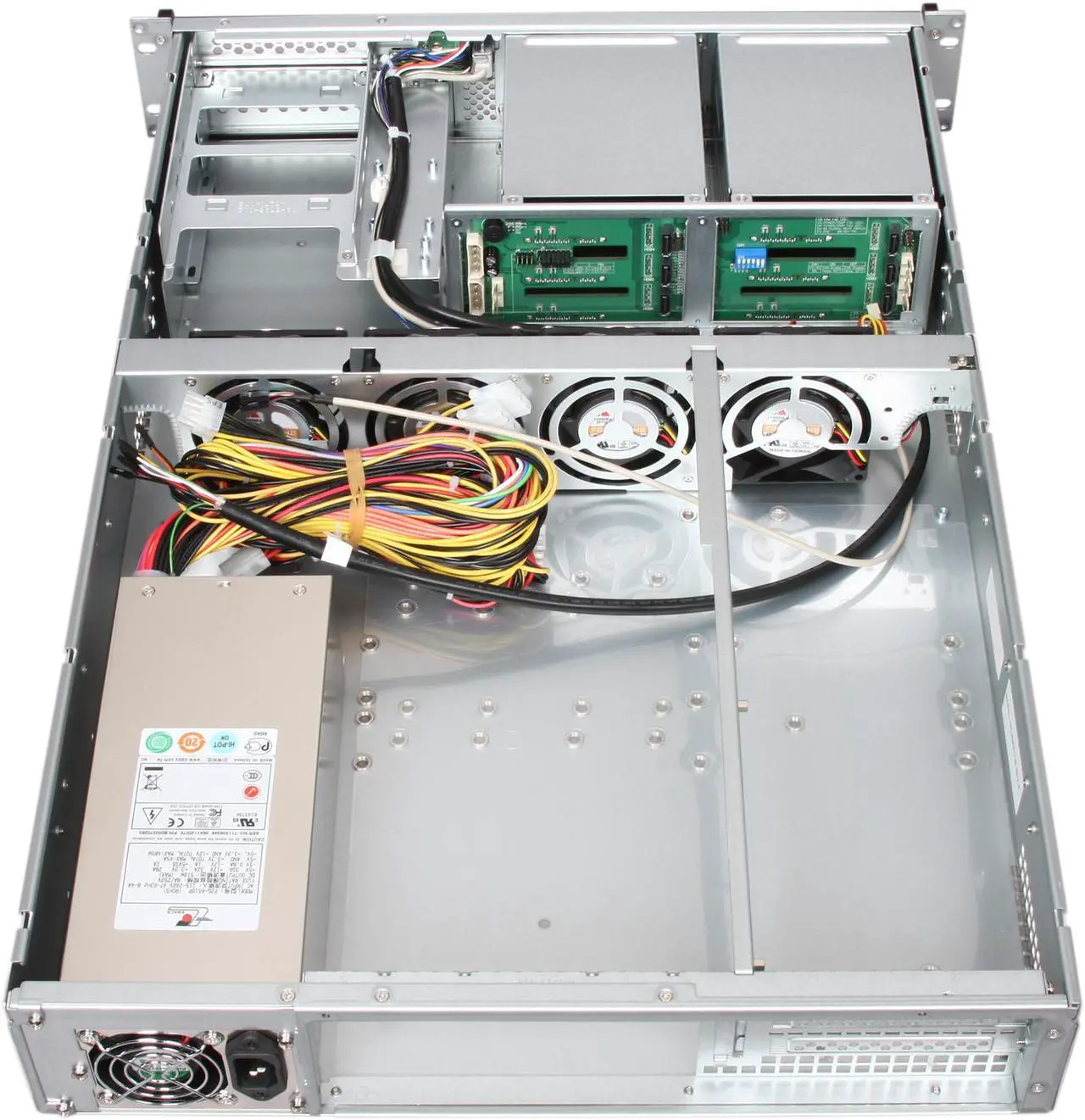Alt view image 5 of 7 - Chenbro Case RM21706T-510 2U DP with, 6 x Hotswap HDDs, SAS/SATA BP, Zippy Power Supply 510W (PS-P2G-6510P-T), Ideal For General Purpose Server - OEM