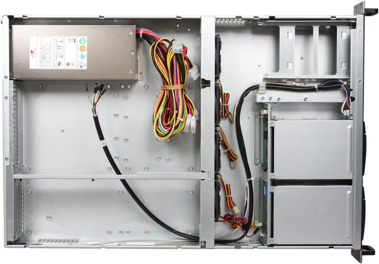 Alt view image 6 of 7 - Chenbro Case RM21706T-510 2U DP with, 6 x Hotswap HDDs, SAS/SATA BP, Zippy Power Supply 510W (PS-P2G-6510P-T), Ideal For General Purpose Server - OEM