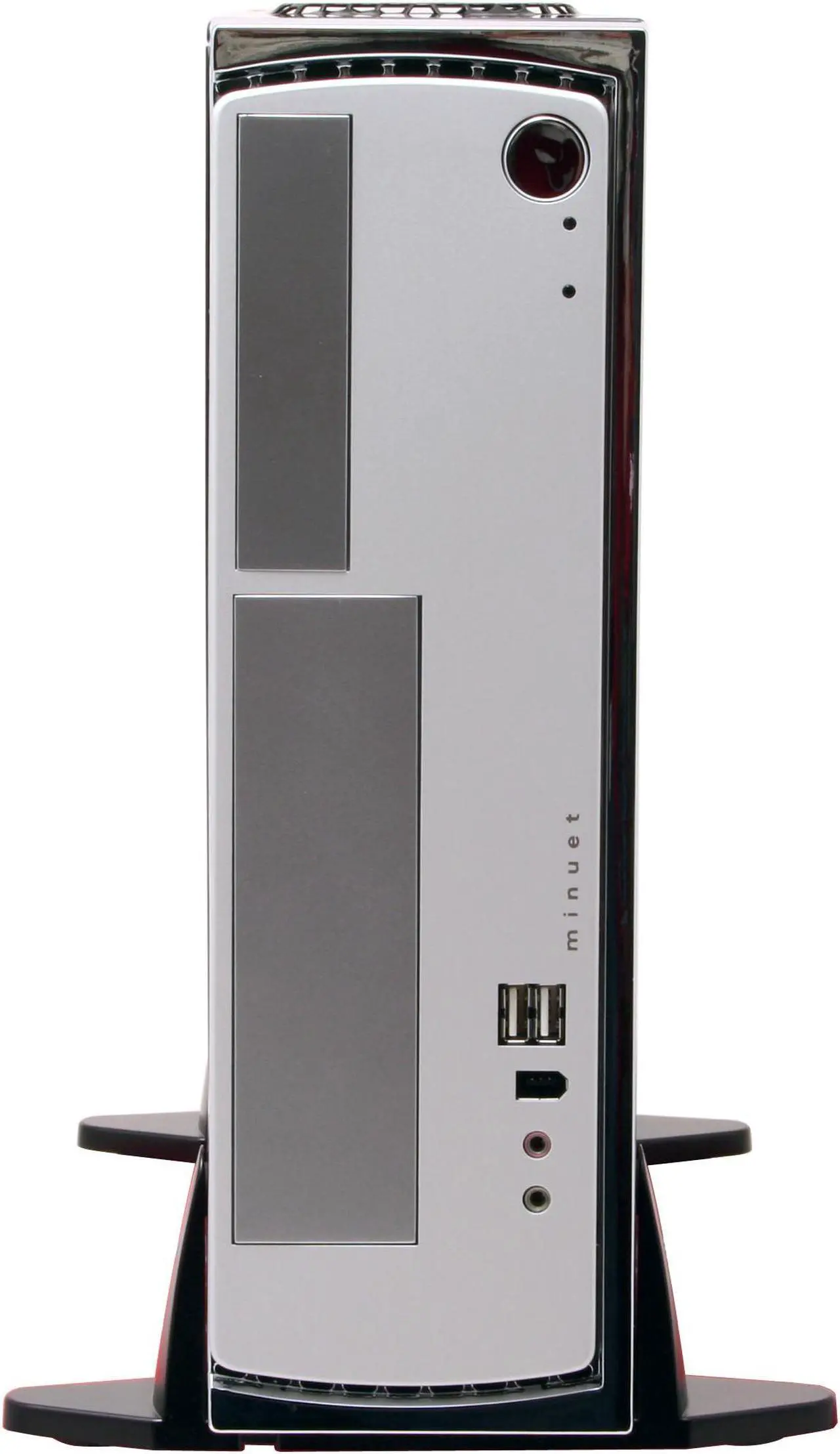 Alt view image 3 of 14 - Antec Minuet 300 Black/Silver Steel / Plastic Micro ATX Slim Case Computer Case 300W ATX12V Power Supply