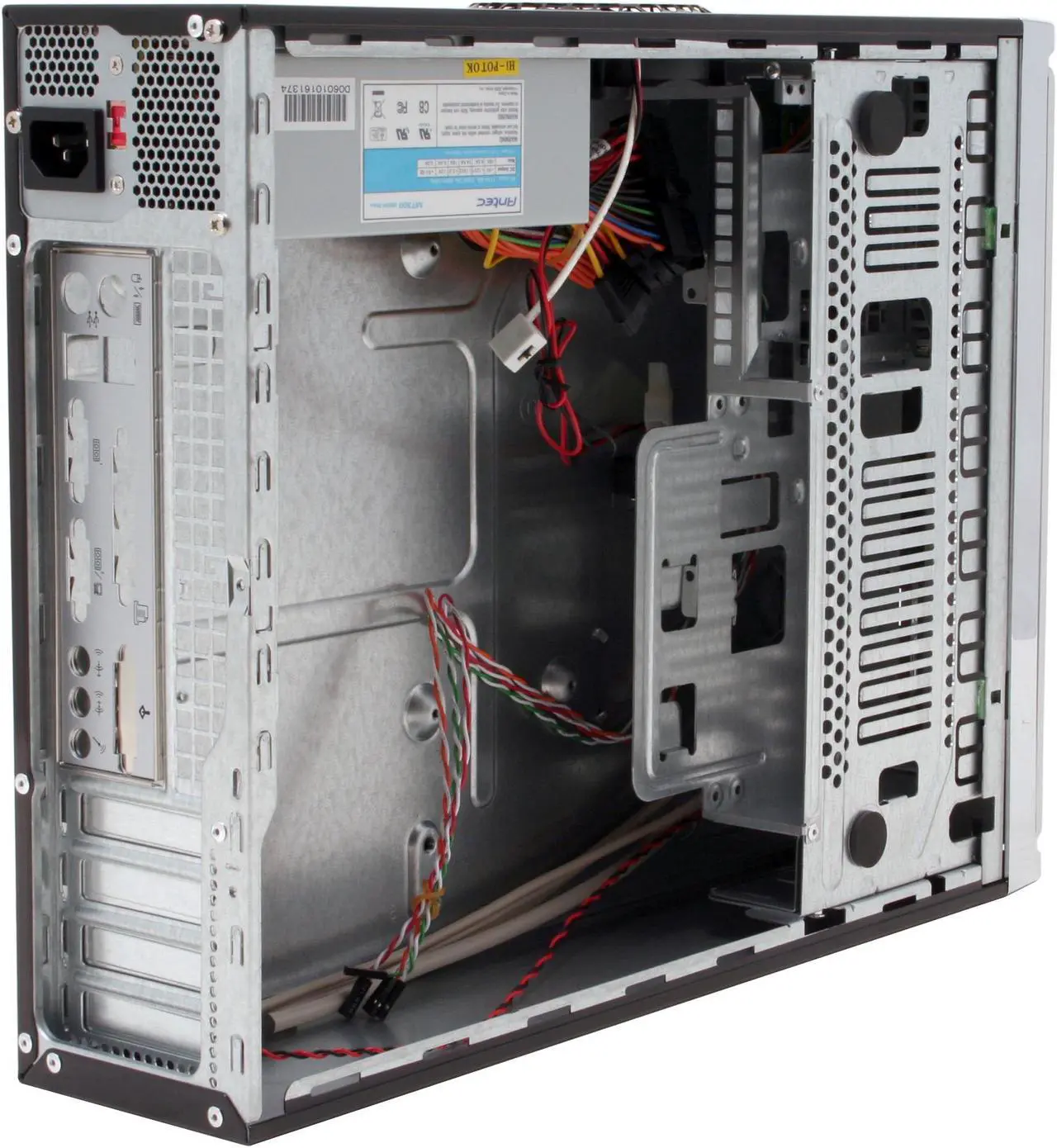 Alt view image 8 of 14 - Antec Minuet 300 Black/Silver Steel / Plastic Micro ATX Slim Case Computer Case 300W ATX12V Power Supply