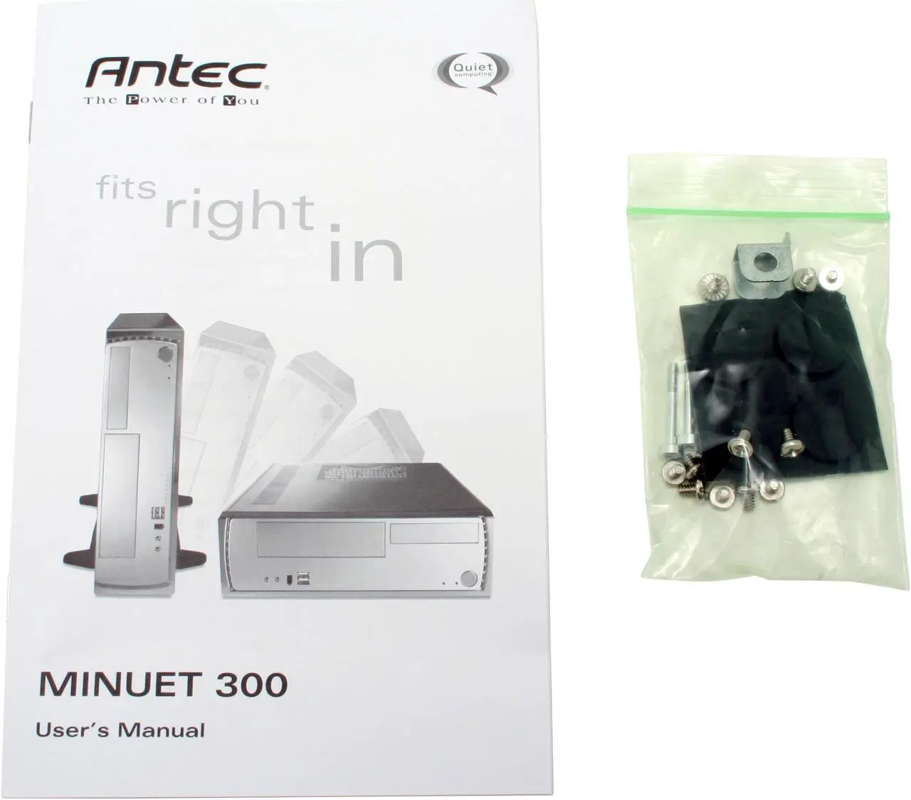Alt view image 13 of 14 - Antec Minuet 300 Black/Silver Steel / Plastic Micro ATX Slim Case Computer Case 300W ATX12V Power Supply