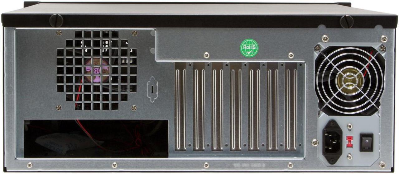 Alt view image 11 of 13 - Antec Take 4 + 450 Black 4U Rackmount Quiet Rackmount Server Case 450W 2 External 5.25" Drive Bays