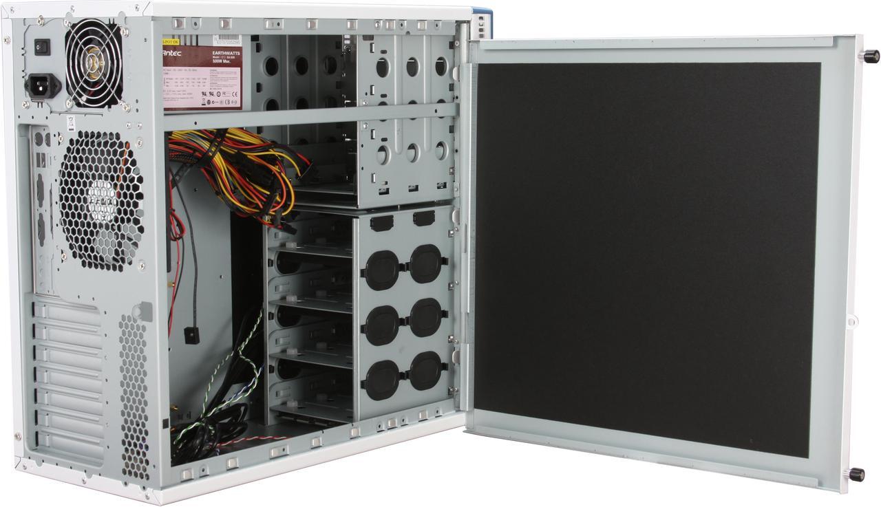 Alt view image 8 of 13 - Antec Sonata Designer 500 Silver Steel ATX Mid Tower Computer Case 500W Power Supply